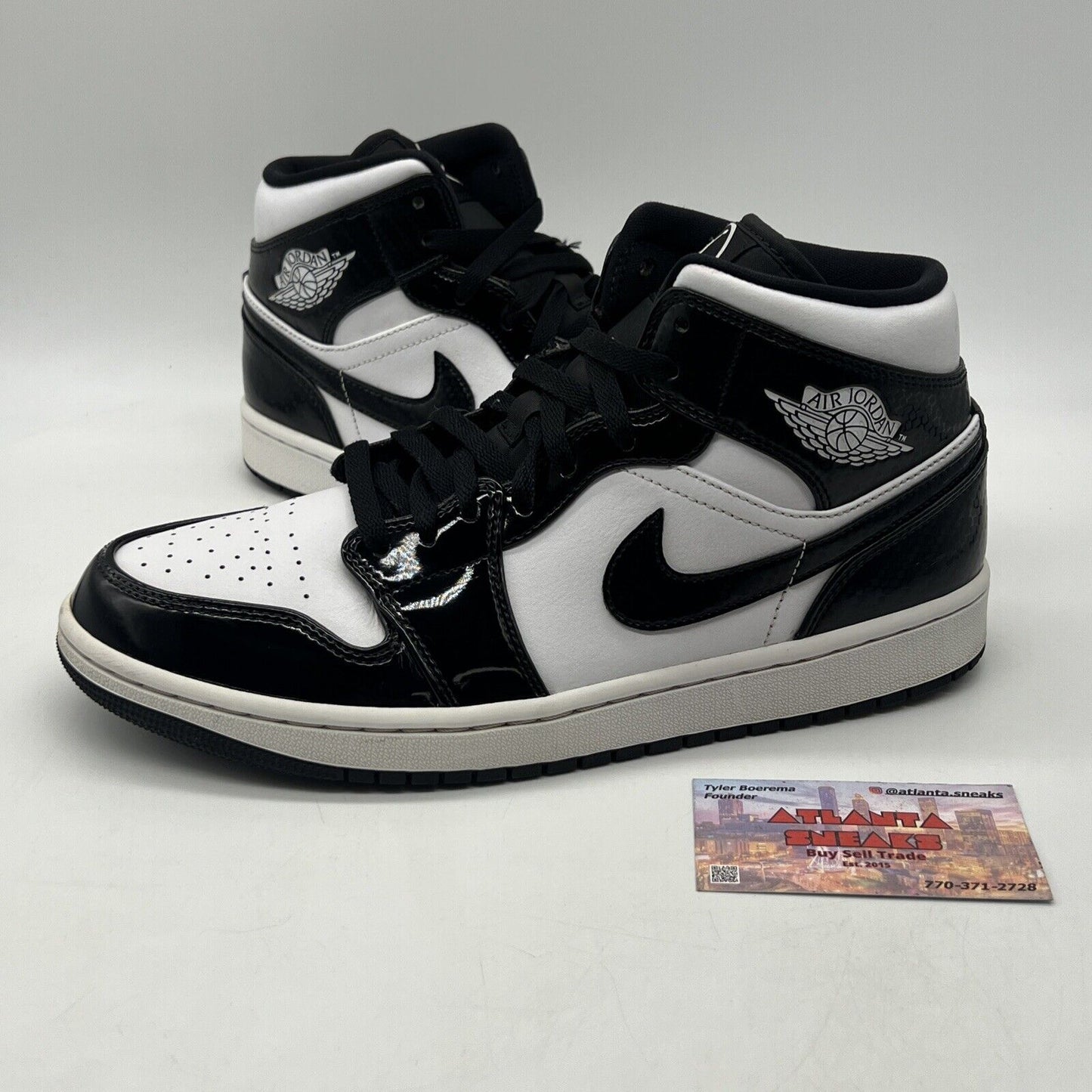 Size 9.5 - Air Jordan 1 SE Mid All Star 2021 Black White Leather (DD1649-001)