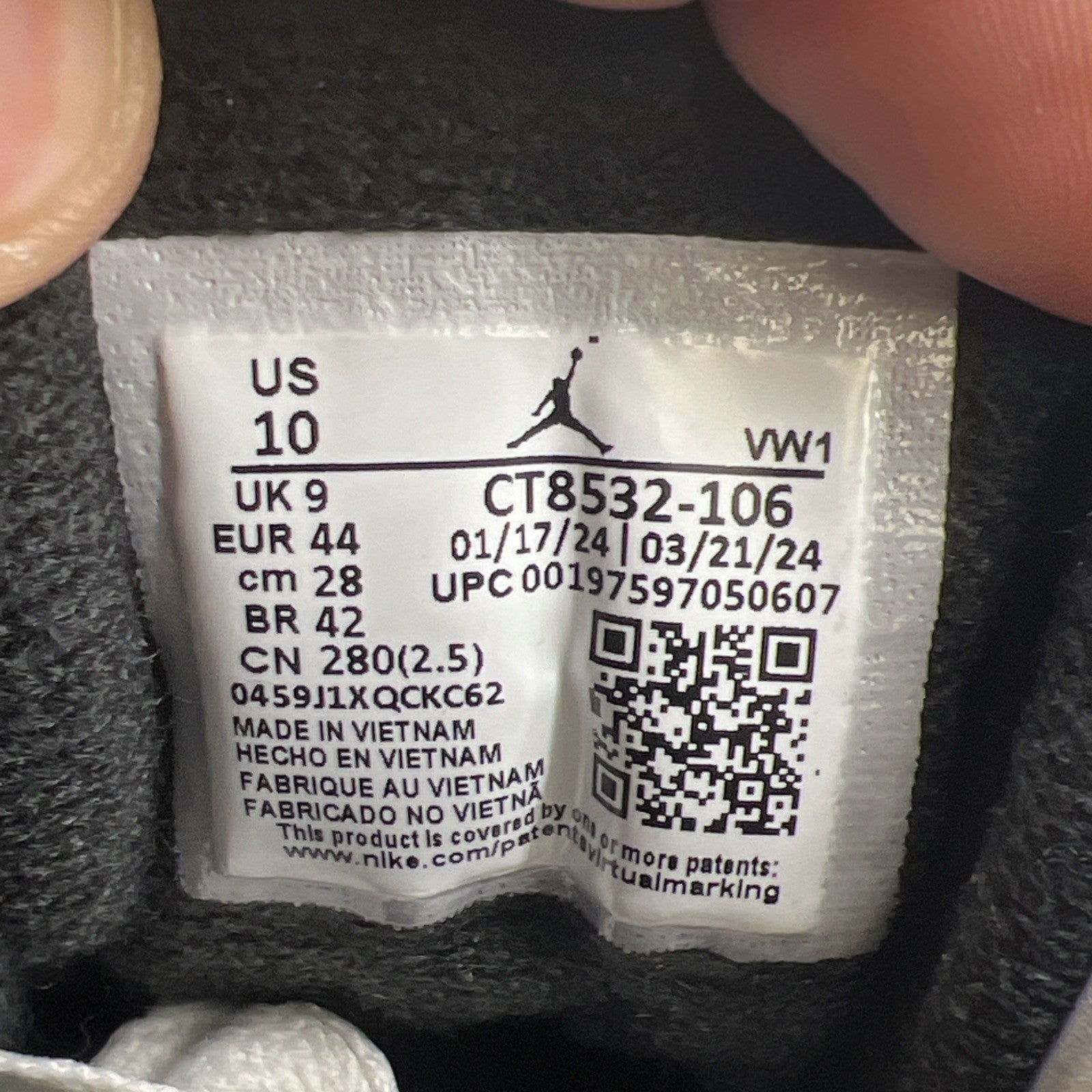 Size 10 - Air Jordan 3 Retro Cement Grey (CT8532-106)