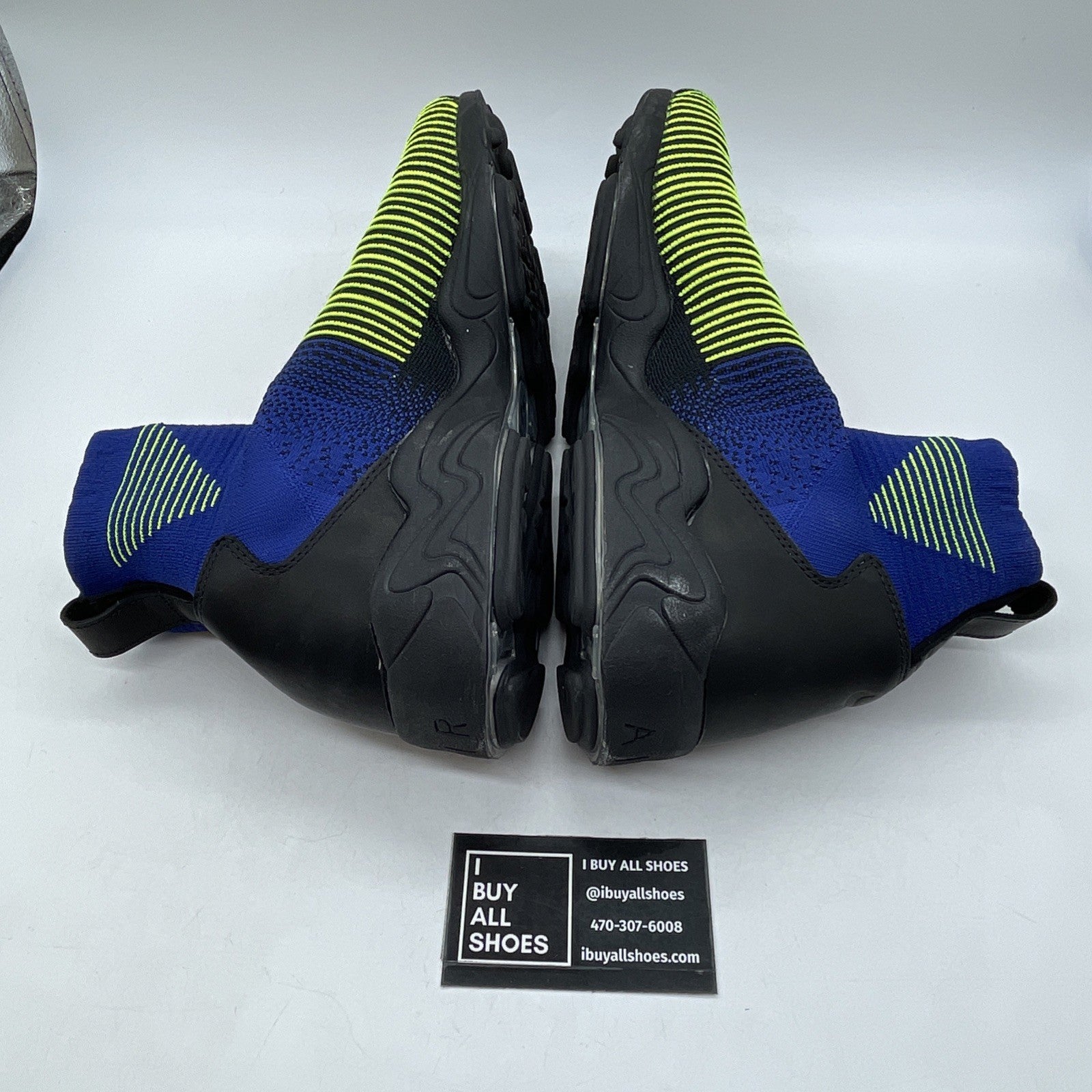 Size 12 - Nike Zoom Mercurial Flyknit Deep Royal Blue Black Suede (844626-401)