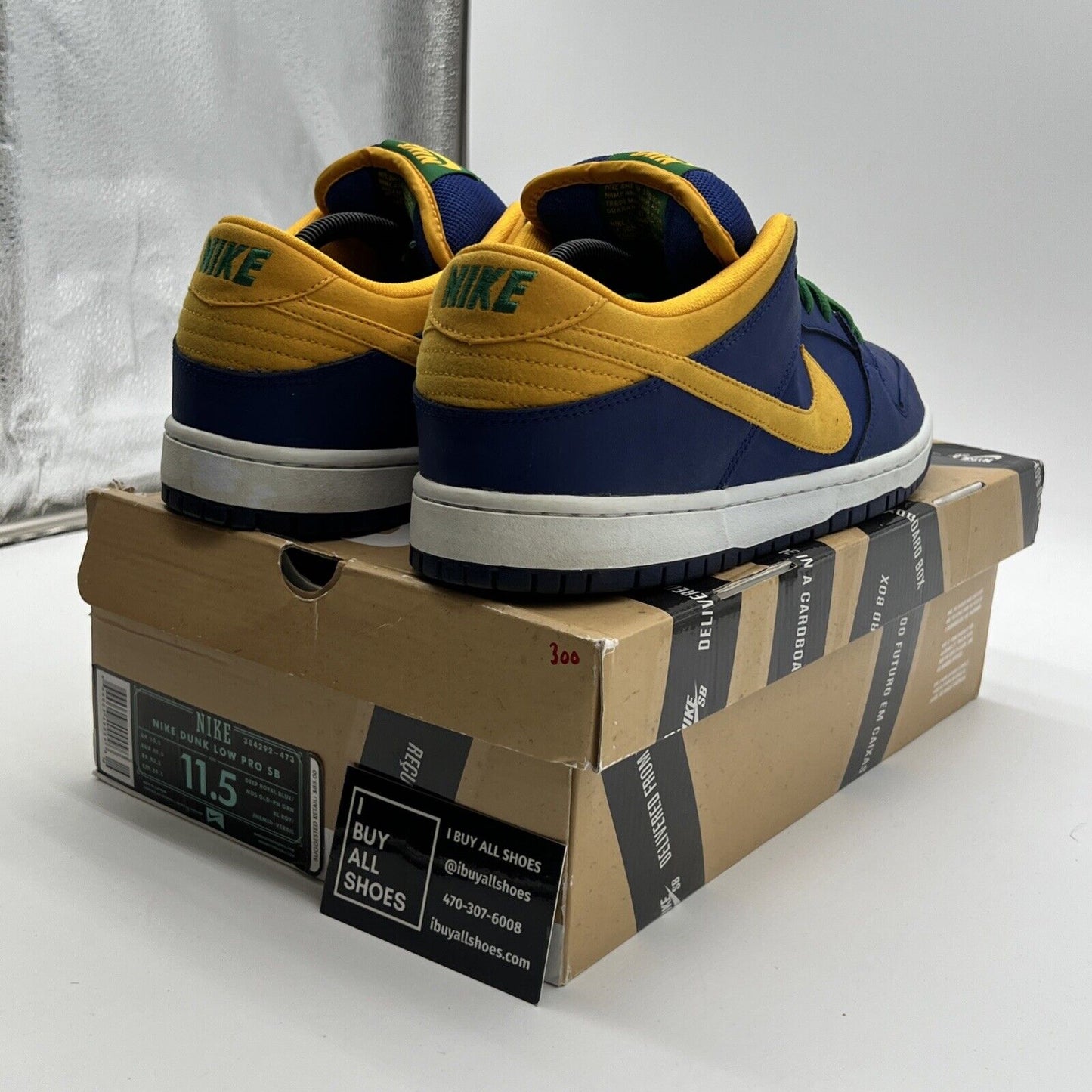 Size 11.5 - Nike Dunk Pro SB Low Royal Blue Midas Gold (304292-473)