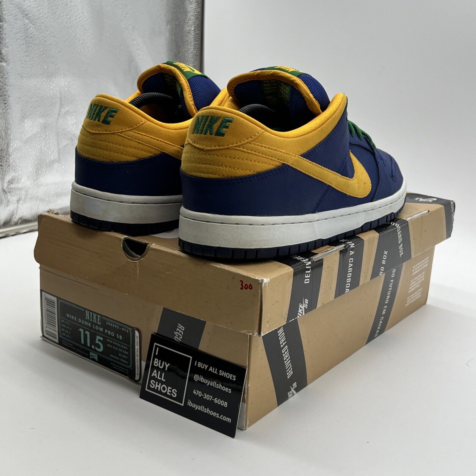 Size 11.5 - Nike Dunk Pro SB Low Royal Blue Midas Gold (304292-473)