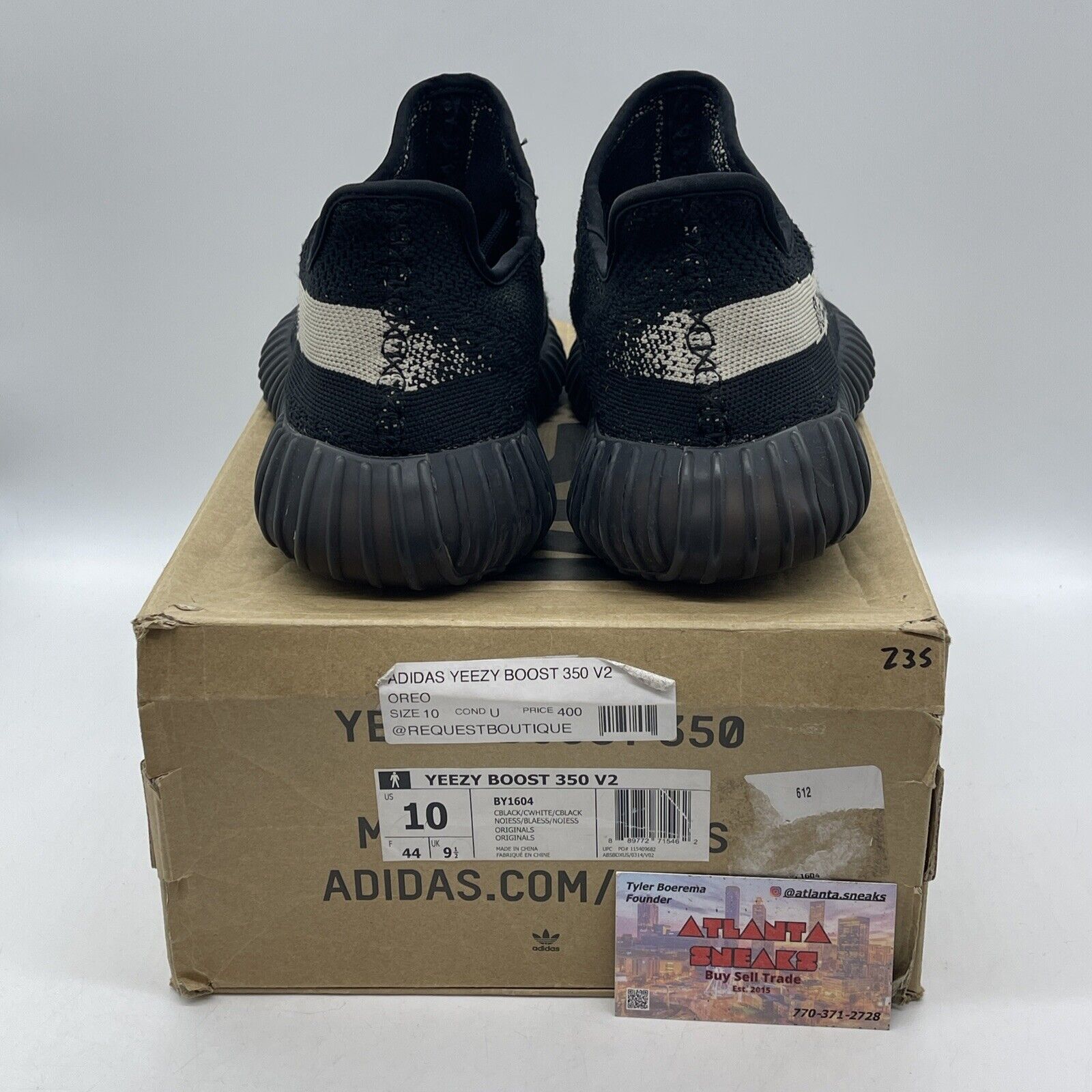 Size 10 - adidas Yeezy Boost 350 V2 Low Oreo Black Brown (BY1604)