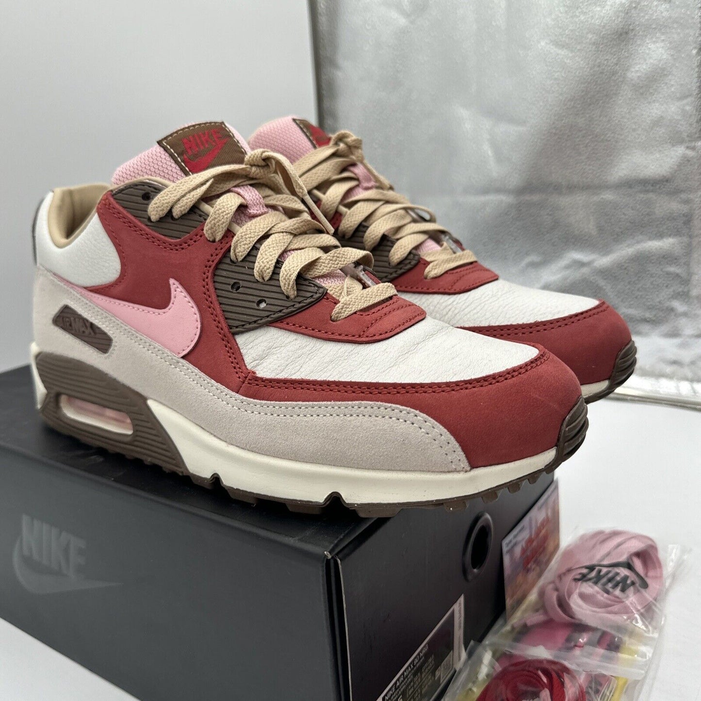 Size 11.5 - Nike Air Max 90 NRG Bacon 2021 Vnds OG All Piggy Sizzling Red Pink V