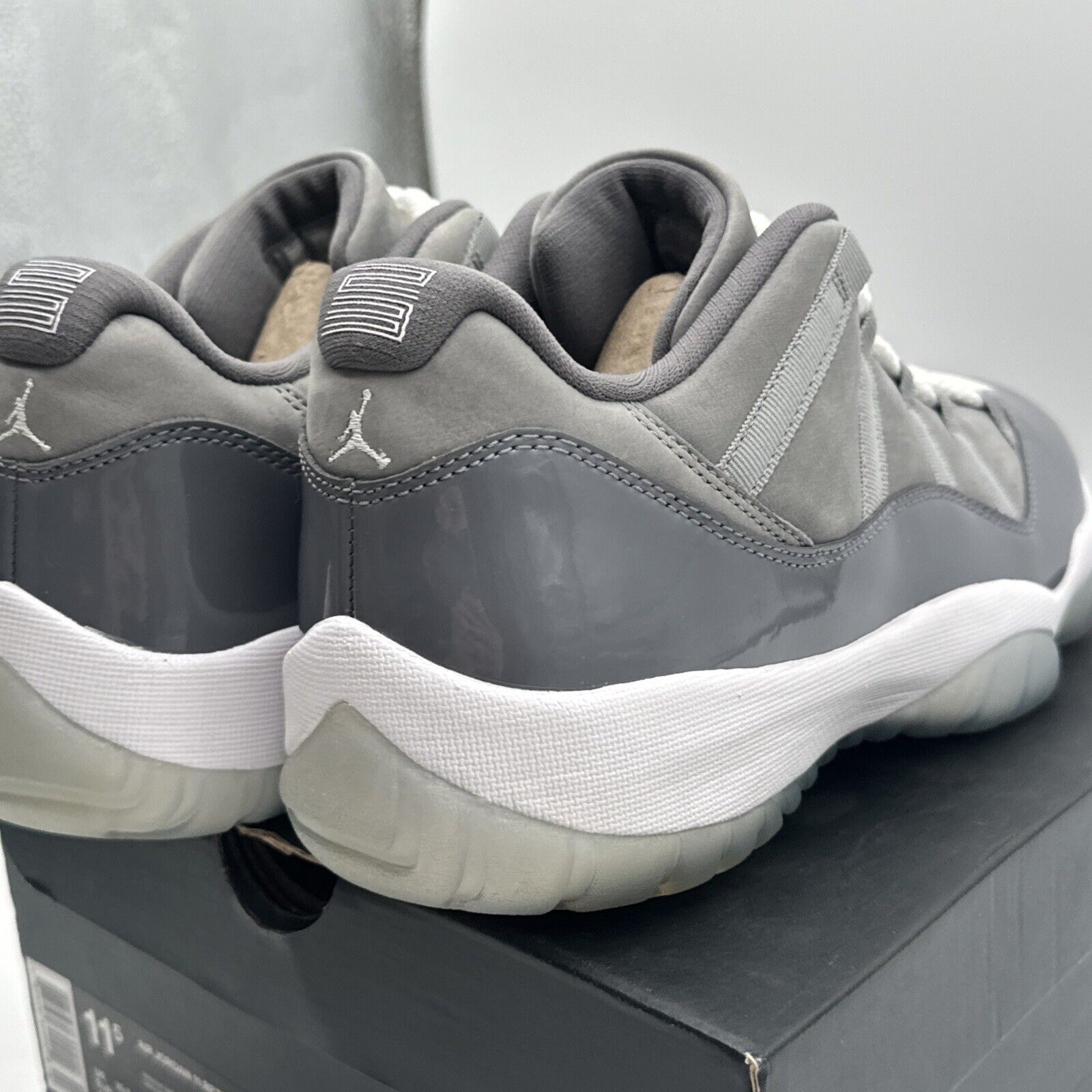 Size 11.5 - Jordan 11 Retro Low Cool Grey 2018 Patent Leather Suede Icy Soles