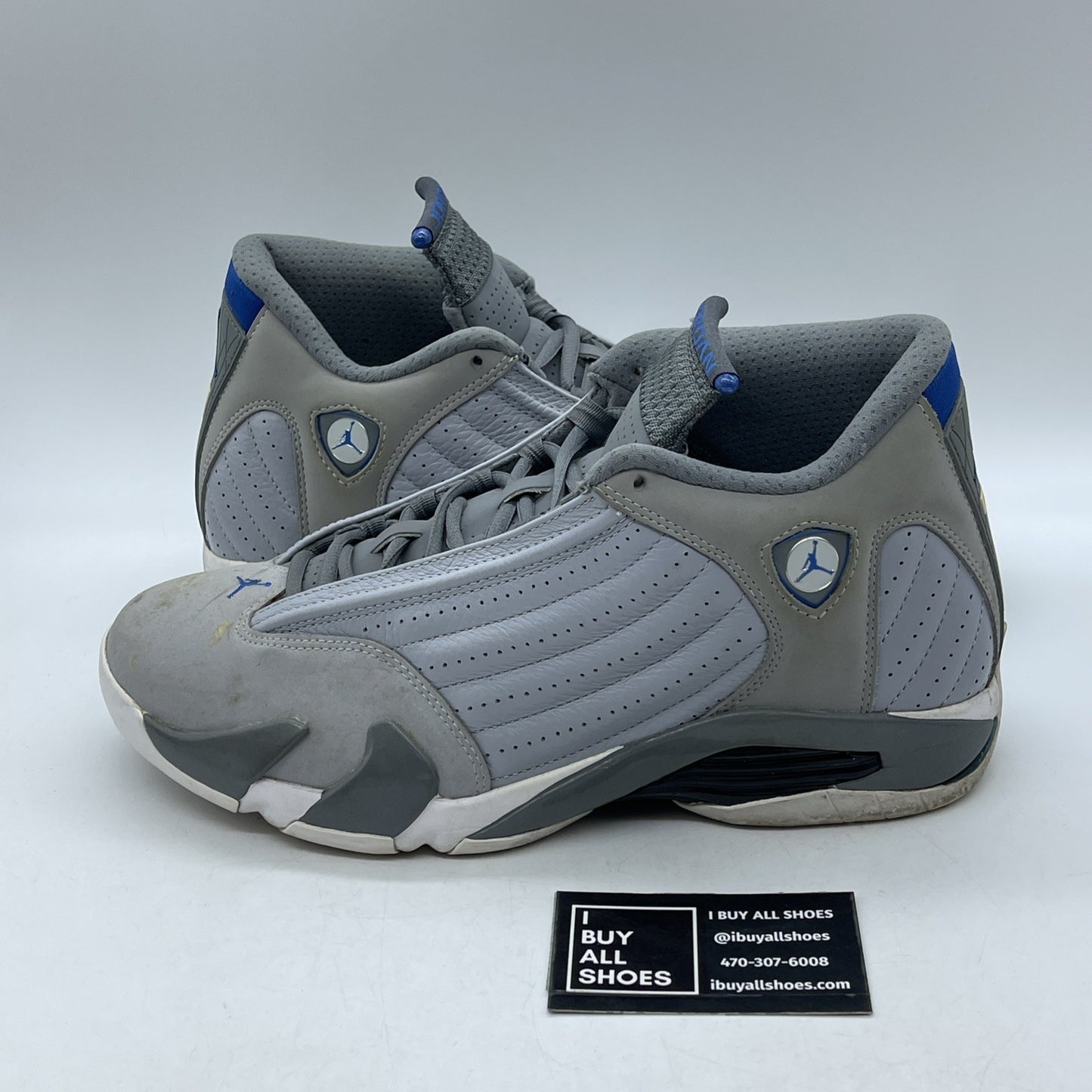 Size 10.5 - Air Jordan 14 Retro Wolf Grey (487471-004)