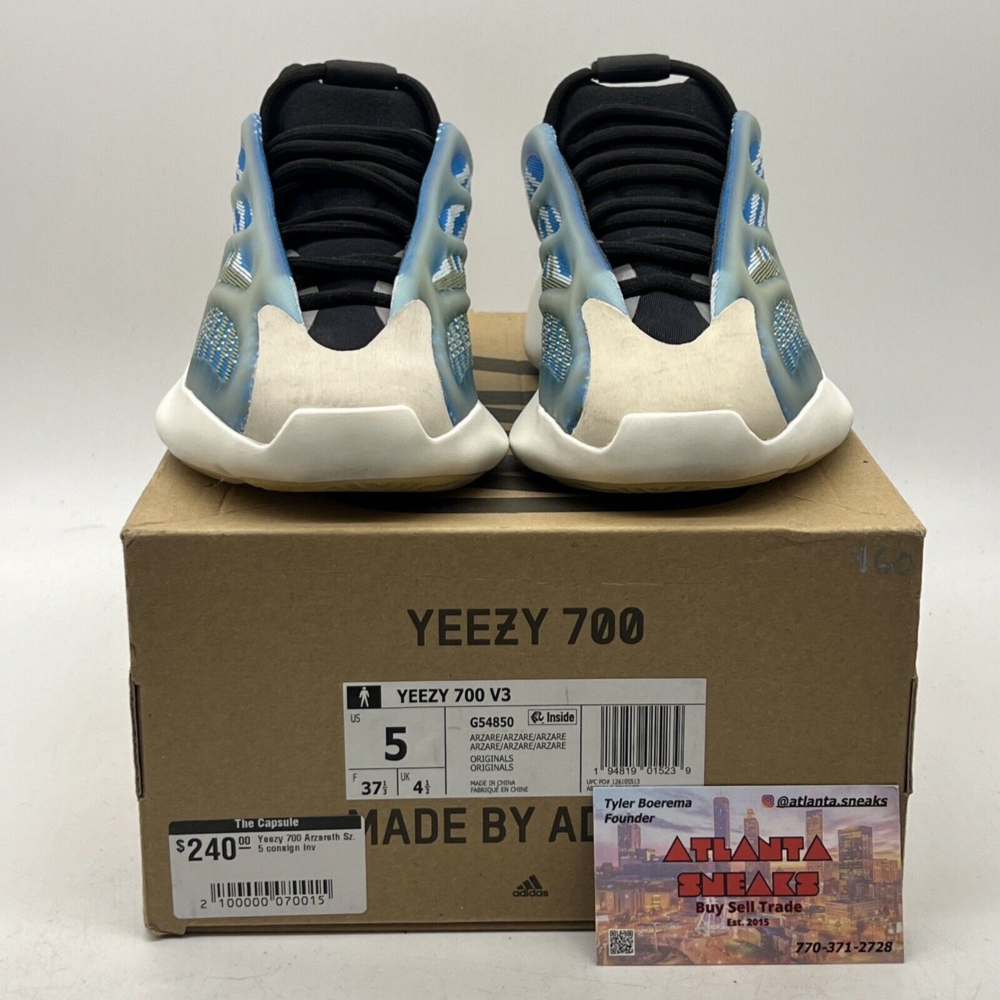 Size 5 - adidas Yeezy 700 V3 Arzareth Blue (G54850)