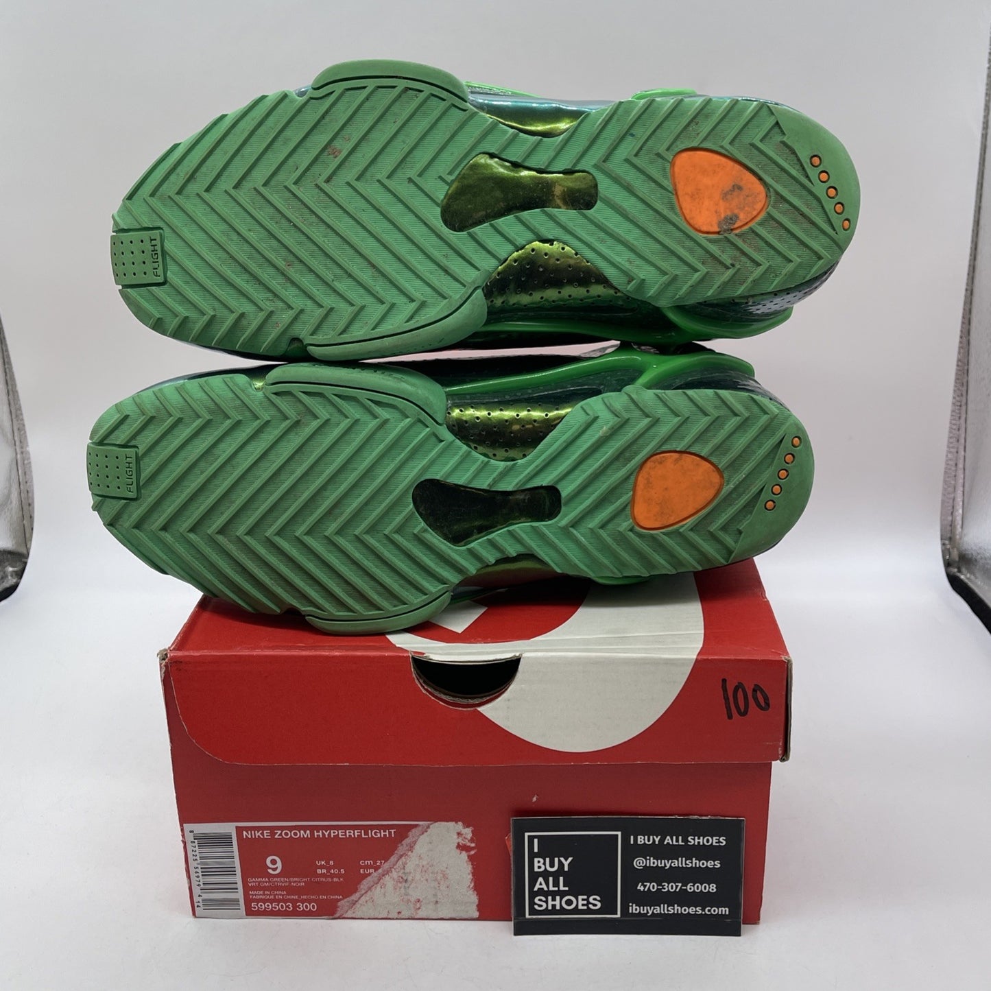 Size 9 - Nike Zoom Hyperflight Premium Green Black Suede Leather (599503-300)