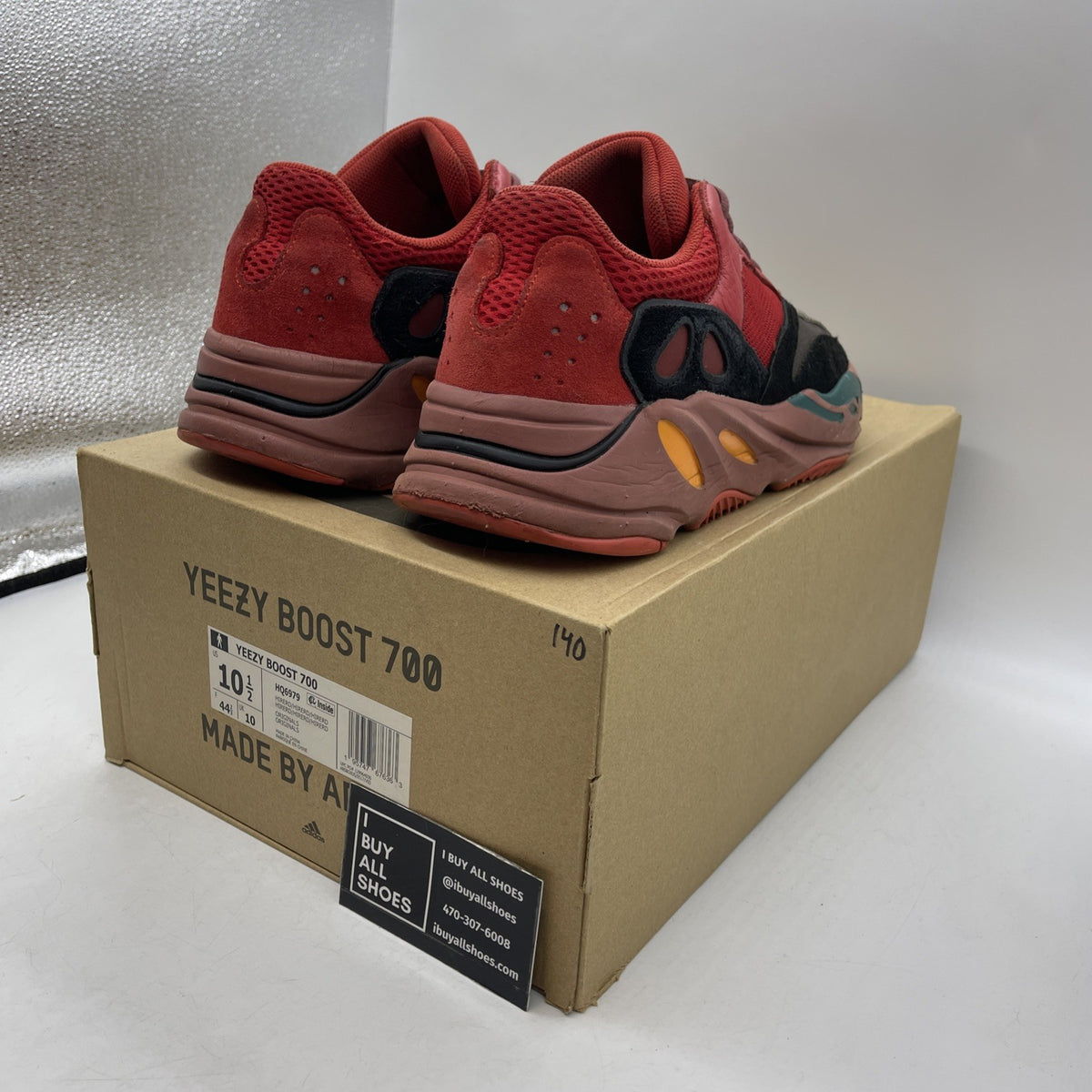 Size 10.5 - Adidas Yeezy Boost 700 Hi-Res Red (HQ6979)