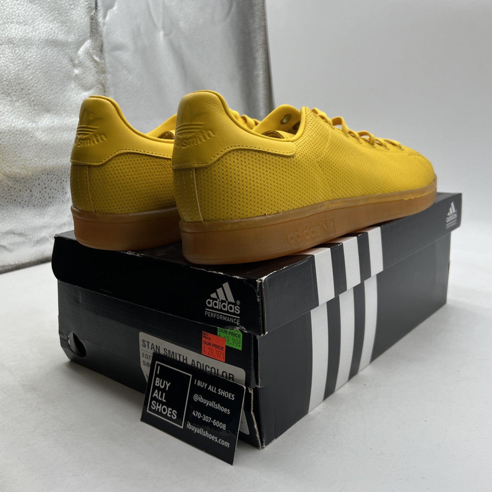 Size 13 - Adidas Stan Smith Adicolor Yellow (S80247)