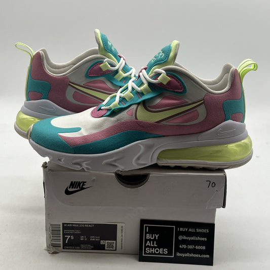 Size 7.5 - Nike Air Max 270 React Pastel W (CW7015-100)