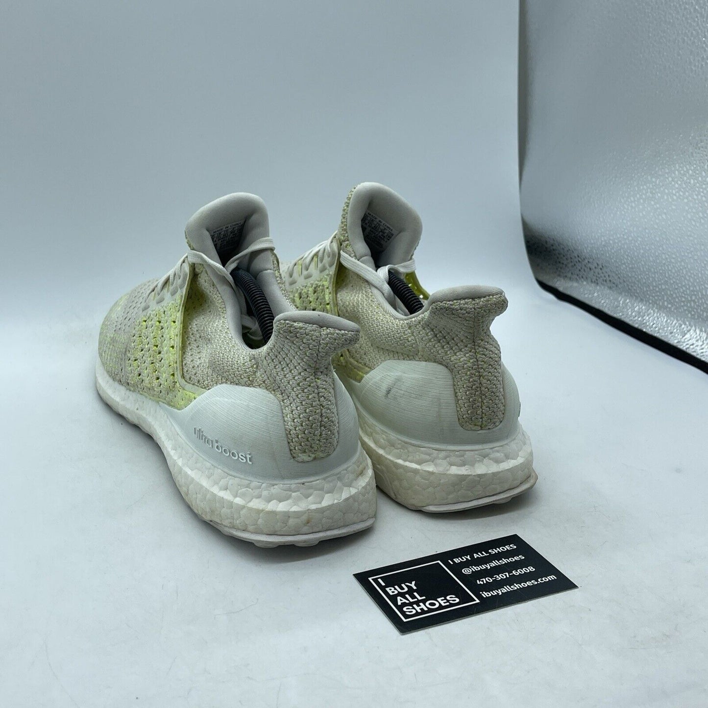Size 12 - adidas UltraBoost Clima Solar Yellow White Suede Leather (AQ0481)