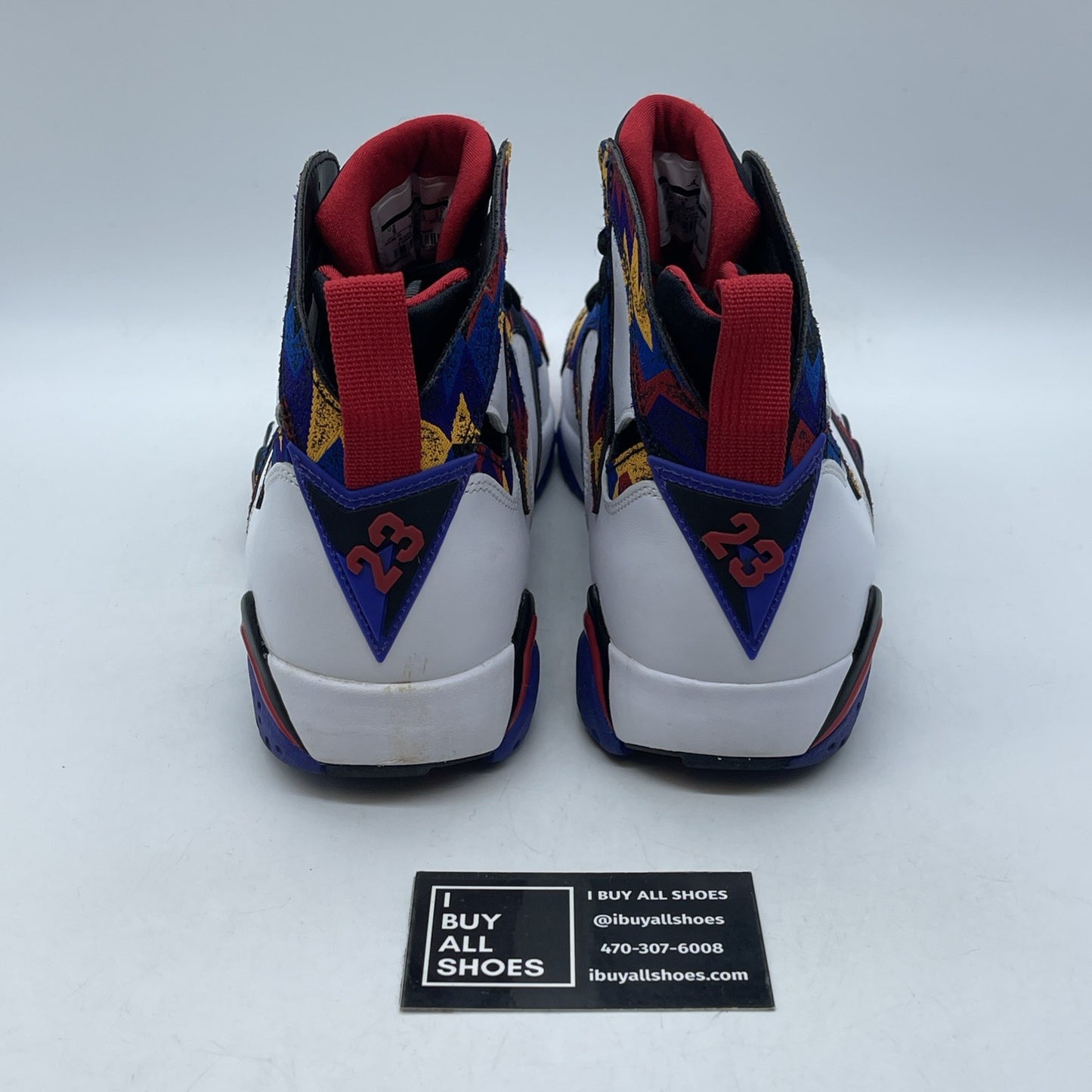Size 9 - Air Jordan 7 Retro Sweater Blue White Leather Suede (304775-142)