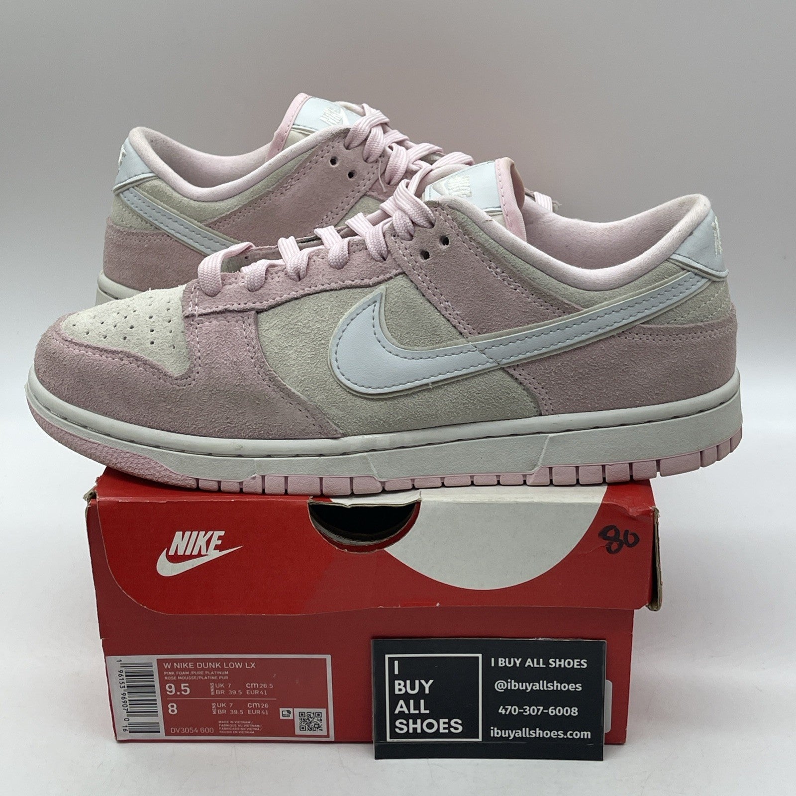Size 9.5W - Nike Dunk LX Low Pink Foam (DV3054-600)