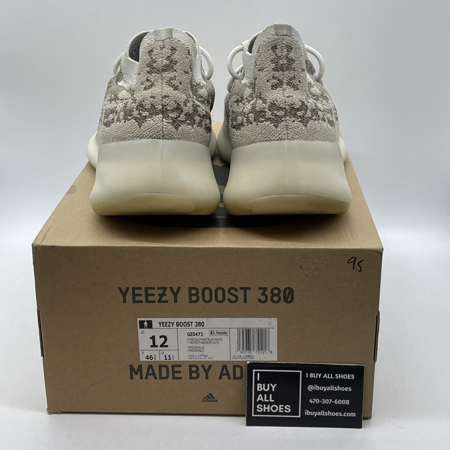 Size 12 - adidas Yeezy Boost 380 Pyrite Brown Suede (GZ0473)