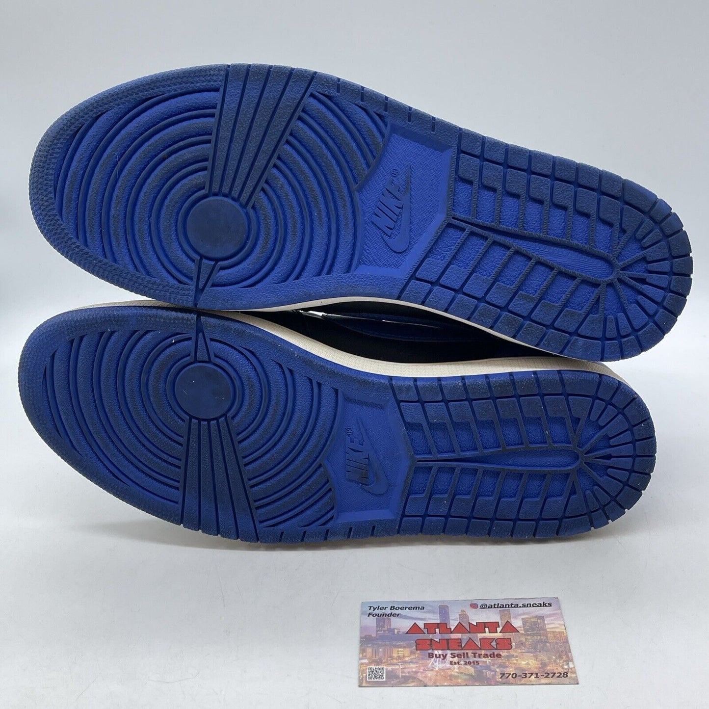 Size 11.5 - Air Jordan 1 Retro OG Low Royal White Black Leather (705329-004)