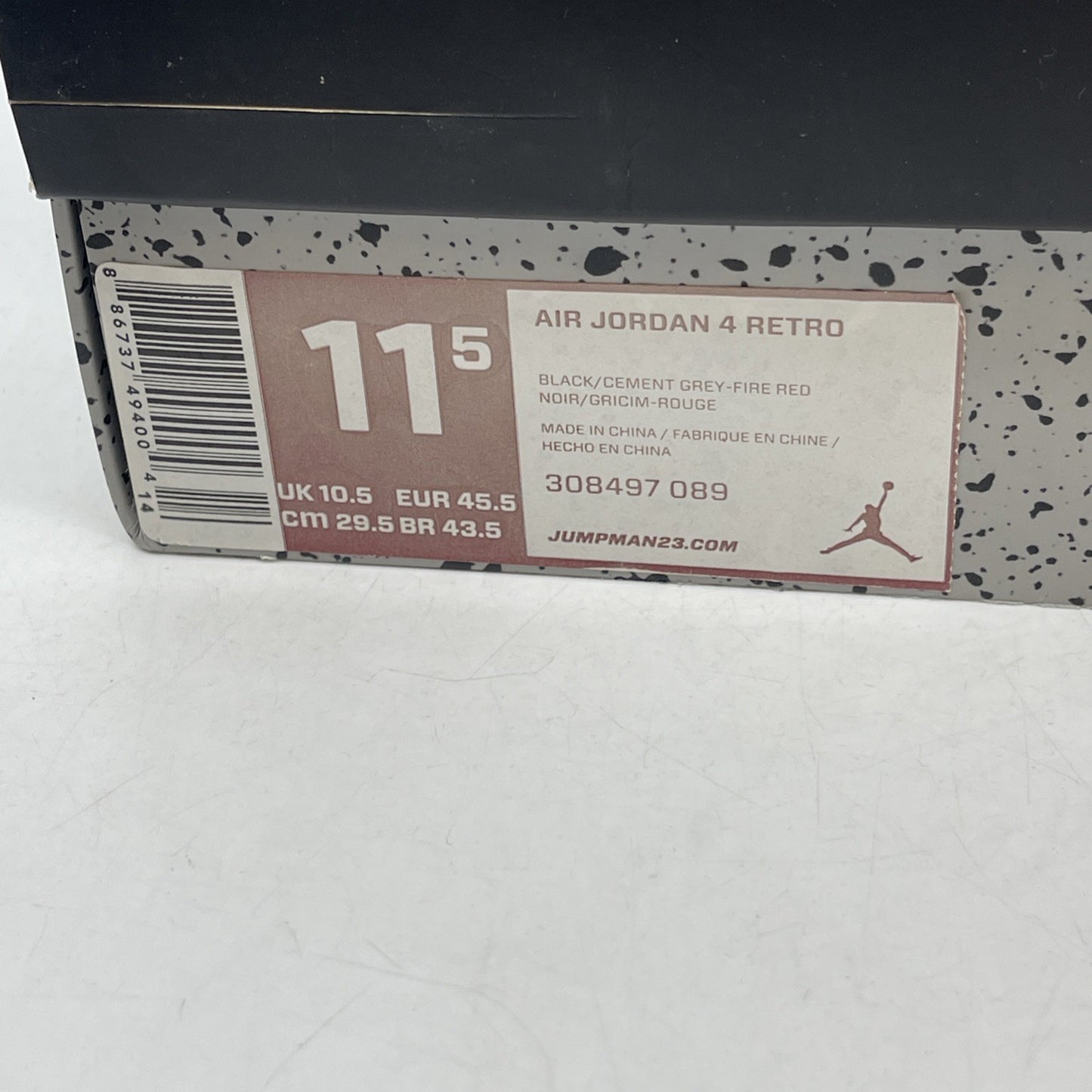 Size 11.5 - Air Jordan 4 Retro bred release 2012 (308497-089)