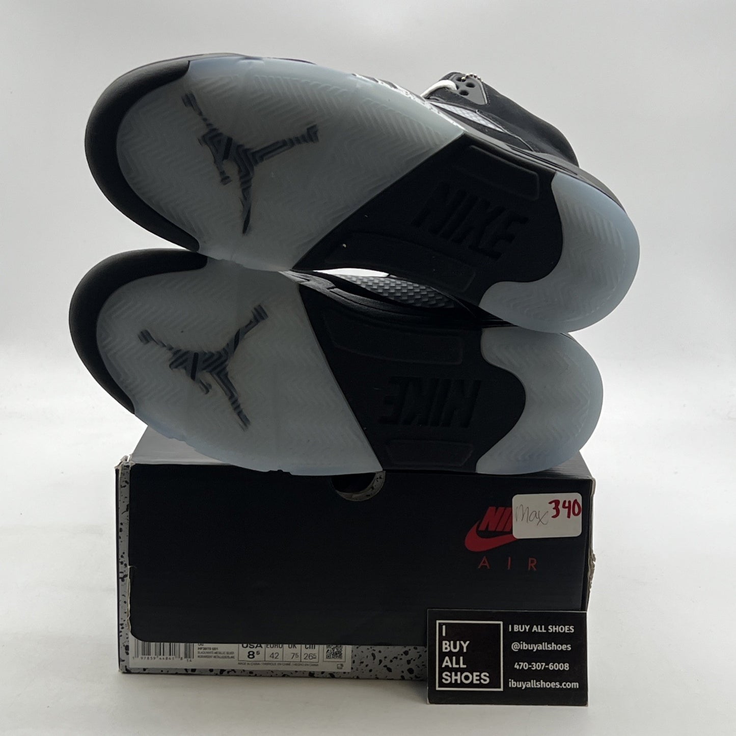 Size 8.5 - Air Jordan 5 Retro OG Black Metallic Reimagined (HF3975-001)