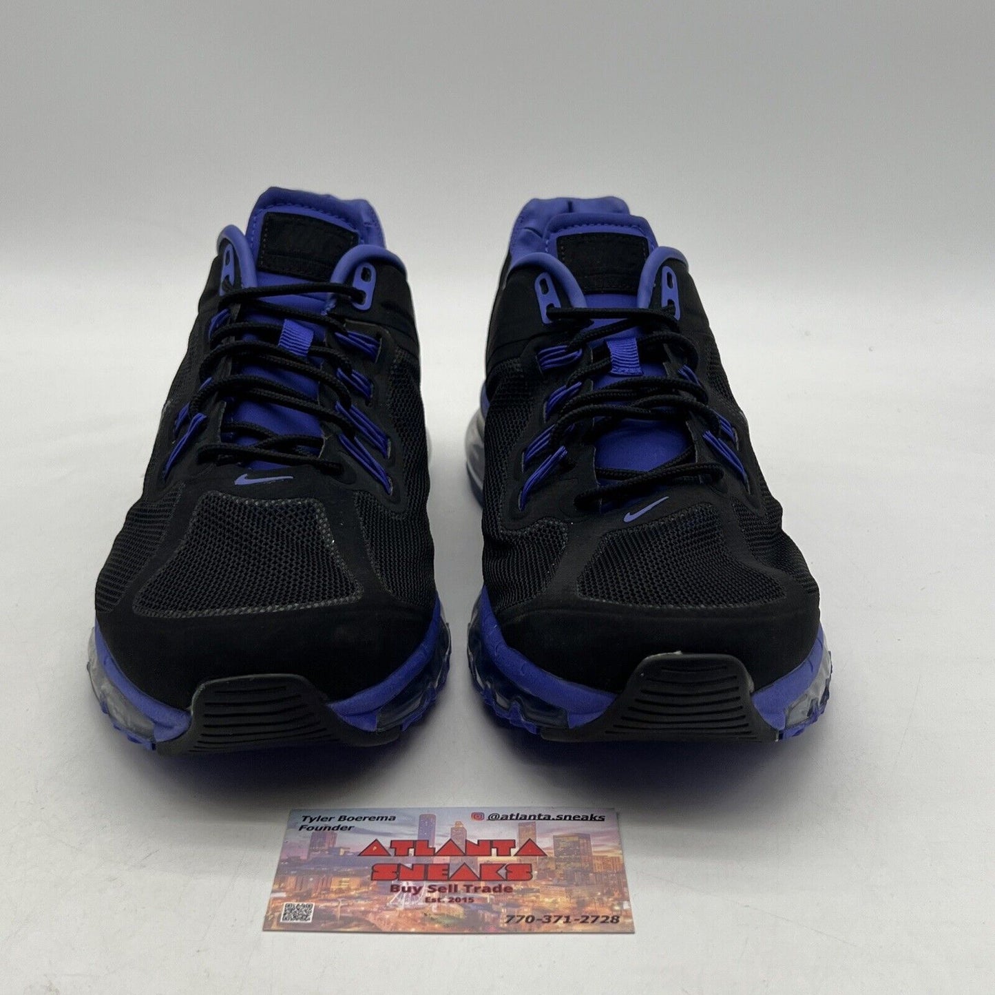 Size 11.5 - Nike Air Max EXT Running Shoes Black Purple Violet 2013 (554967-051)