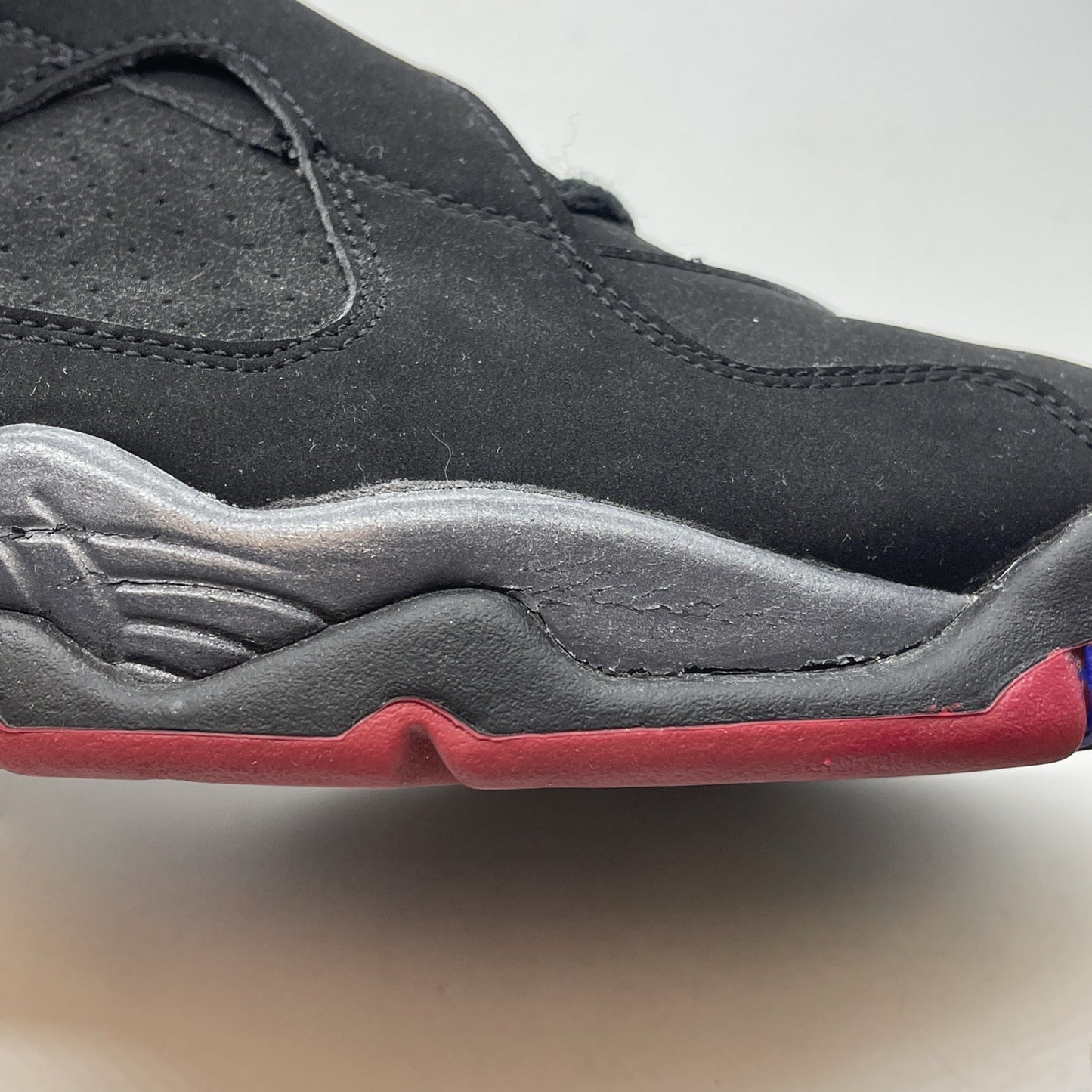 Size 13 - Air Jordan 8 Retro 2007 Playoff Black White Red Suede (305381-061)
