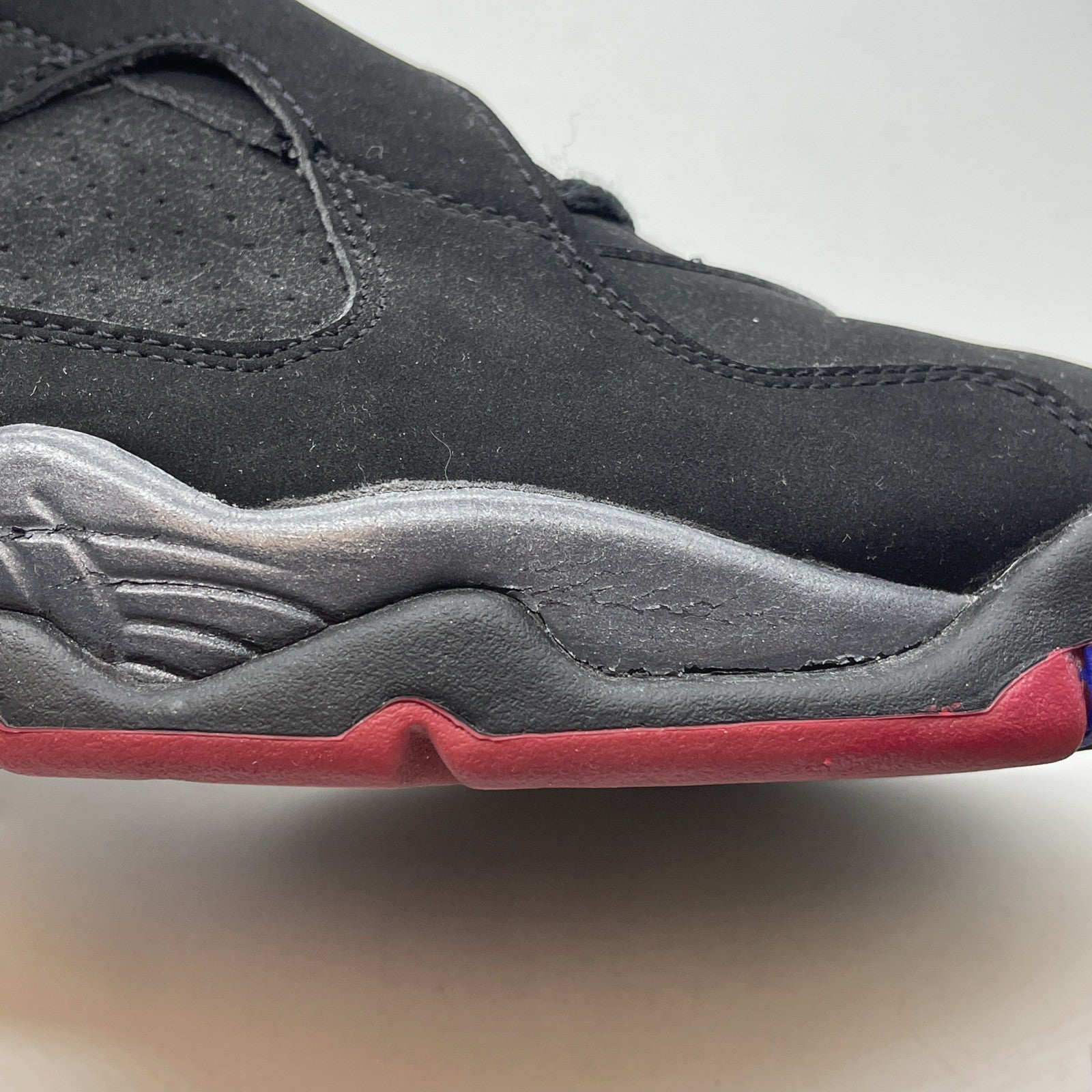 Size 13 - Air Jordan 8 Retro 2007 Playoff Black White Red Suede (305381-061)