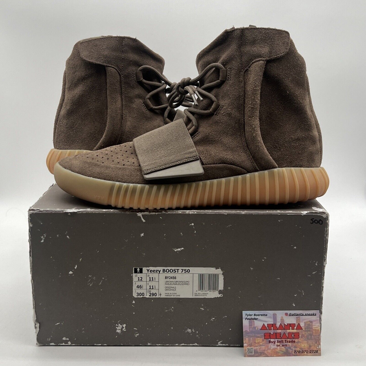 Size 12 - adidas Yeezy Boost 750 Chocolate Suede Gum Brown (BY2456)