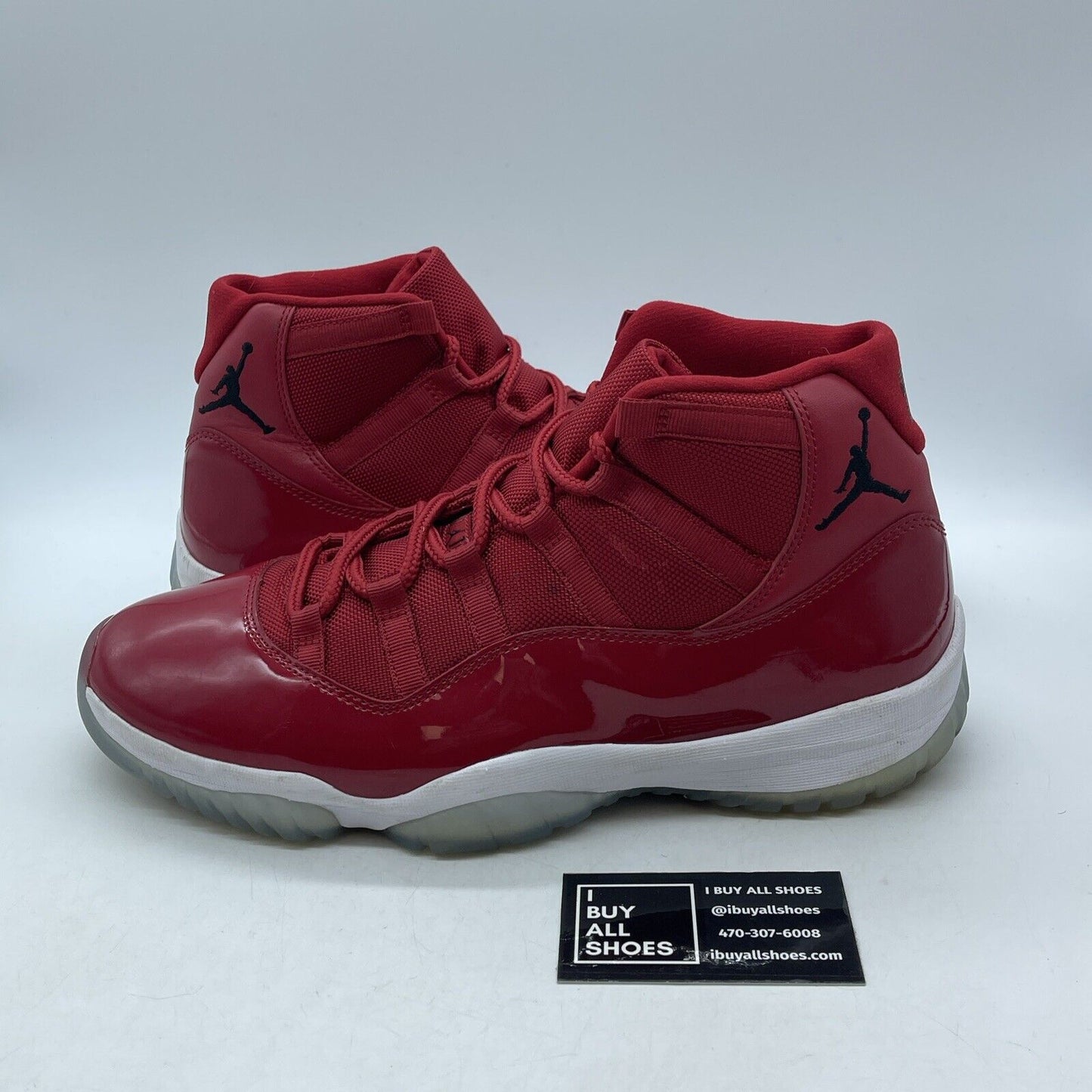 Size 12 - Jordan 11 Retro High Win Like '96 Red Black Suede Leather (378037-623)