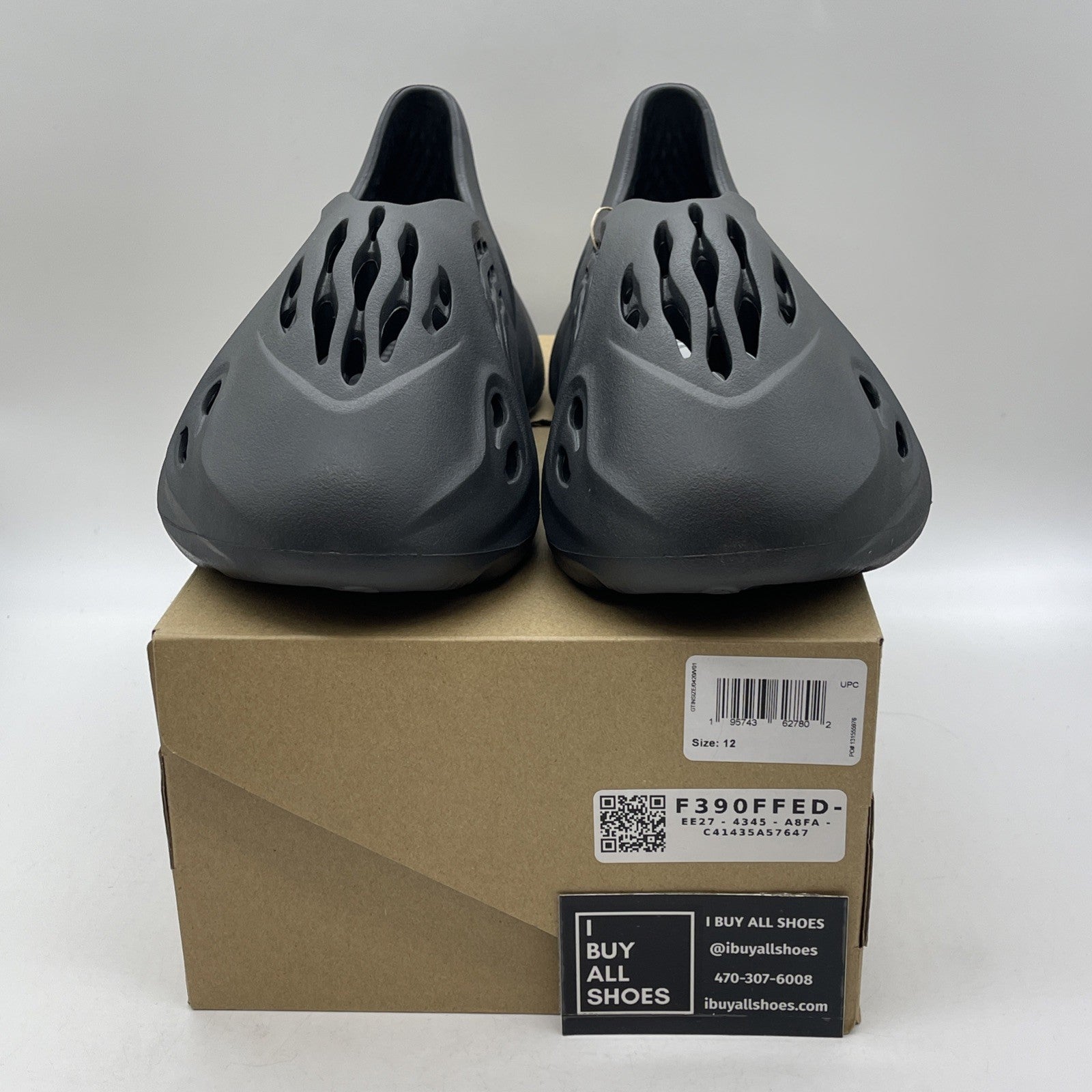 Size 12 - Adidas Yeezy Foam Runner RNR Onyx Black (HP8739)