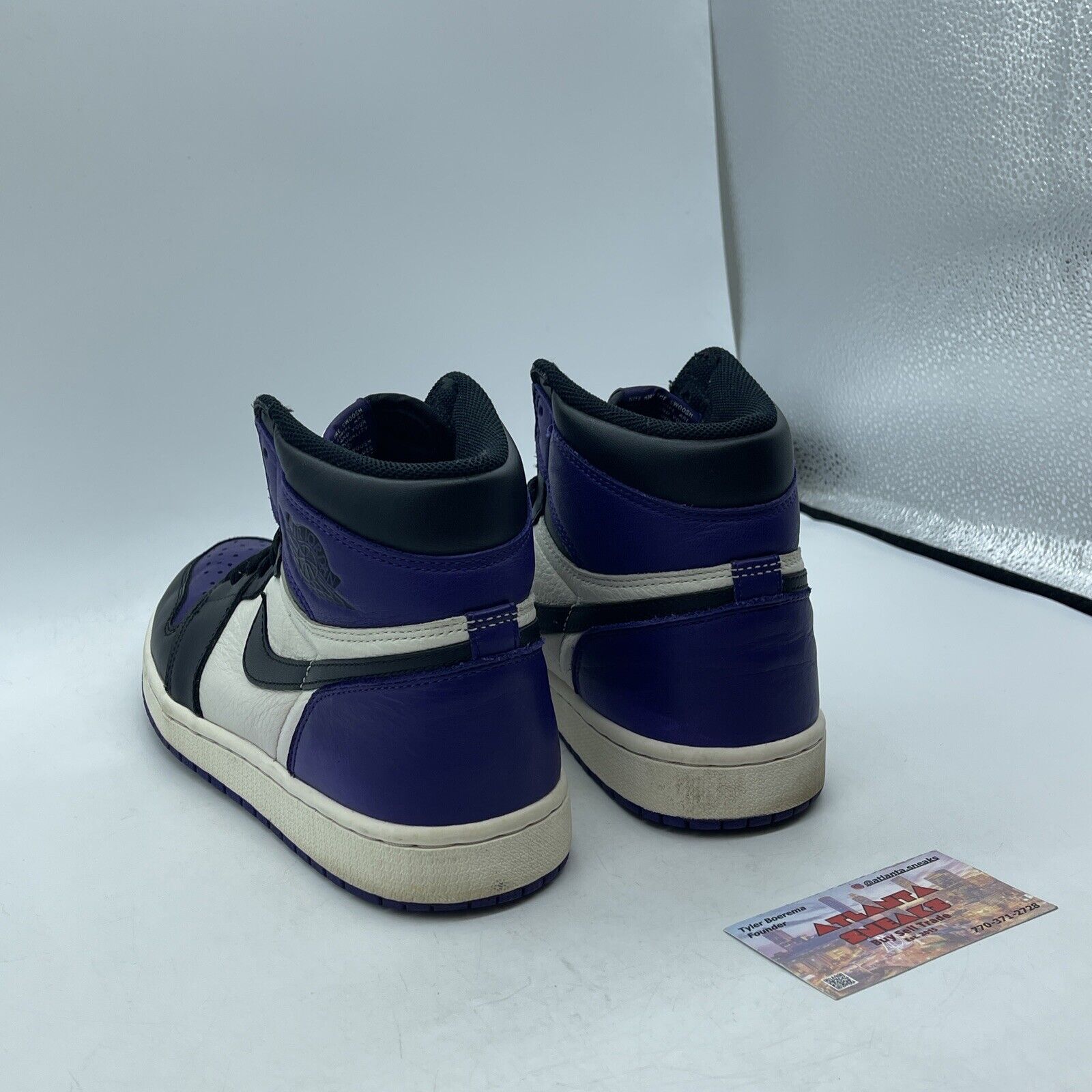 Size 8.5 - Air Jordan 1 Retro OG High Court Purple White Black (555088-501)