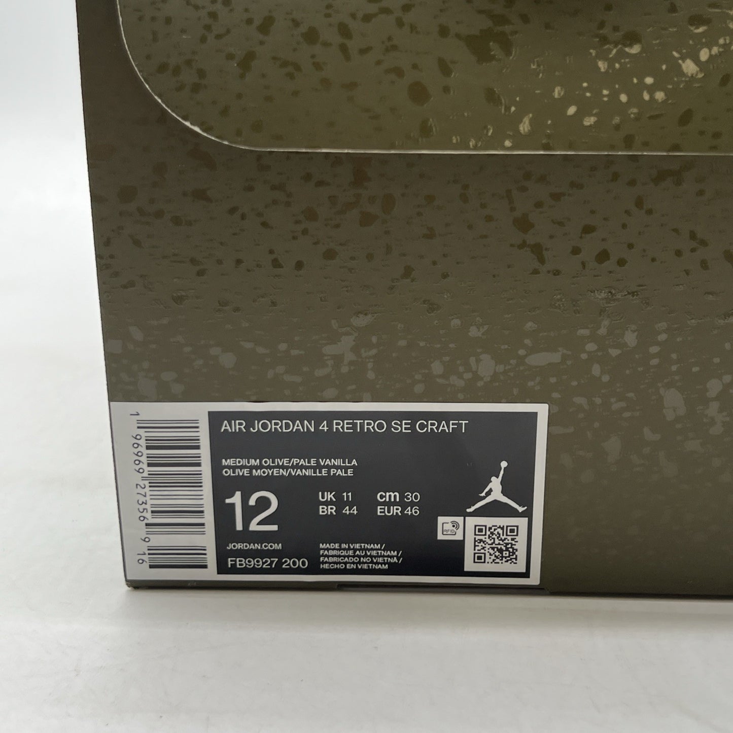 Size 12 - Air Jordan 4 SE Retro Low Craft - Olive (FB9927-200)