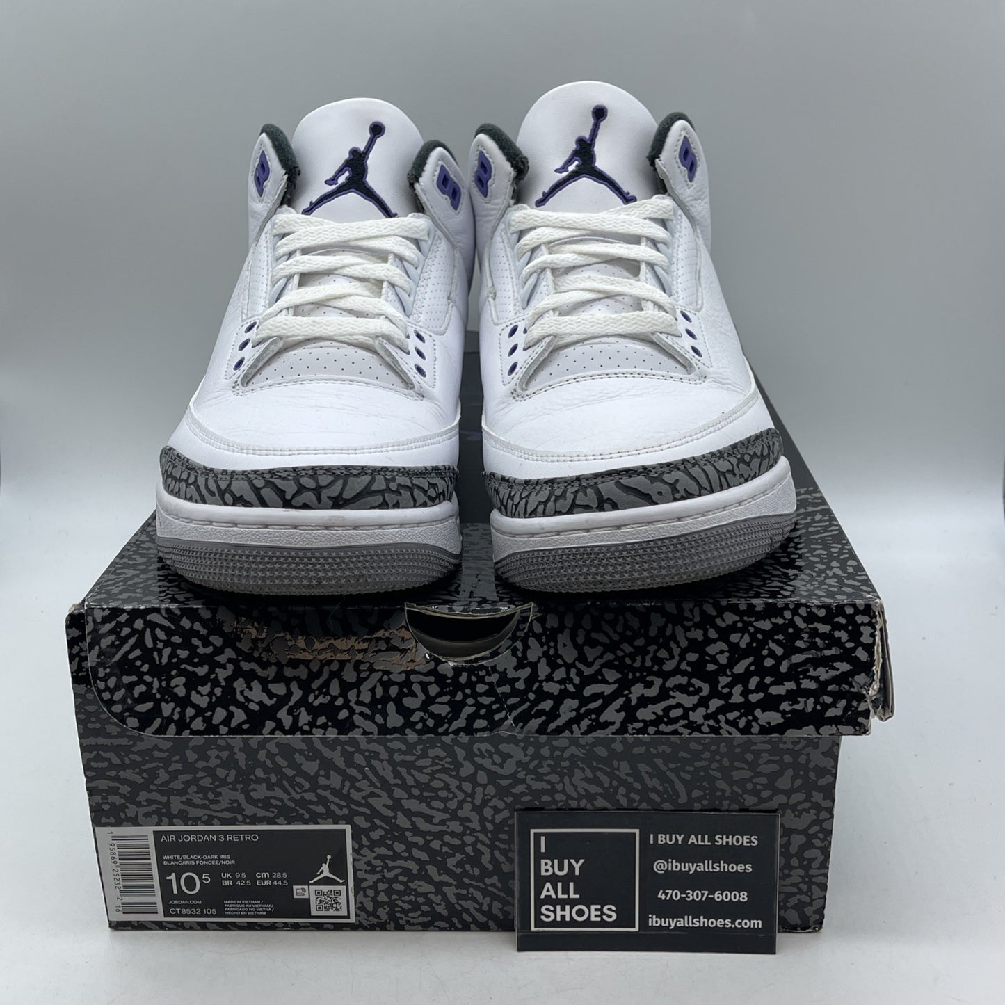 Size 10.5 - Air Jordan 3 Retro Mid Dark Iris (CT8532-105)