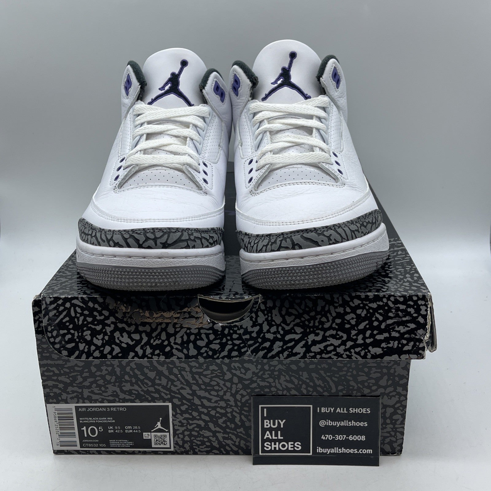 Size 10.5 - Air Jordan 3 Retro Mid Dark Iris (CT8532-105)