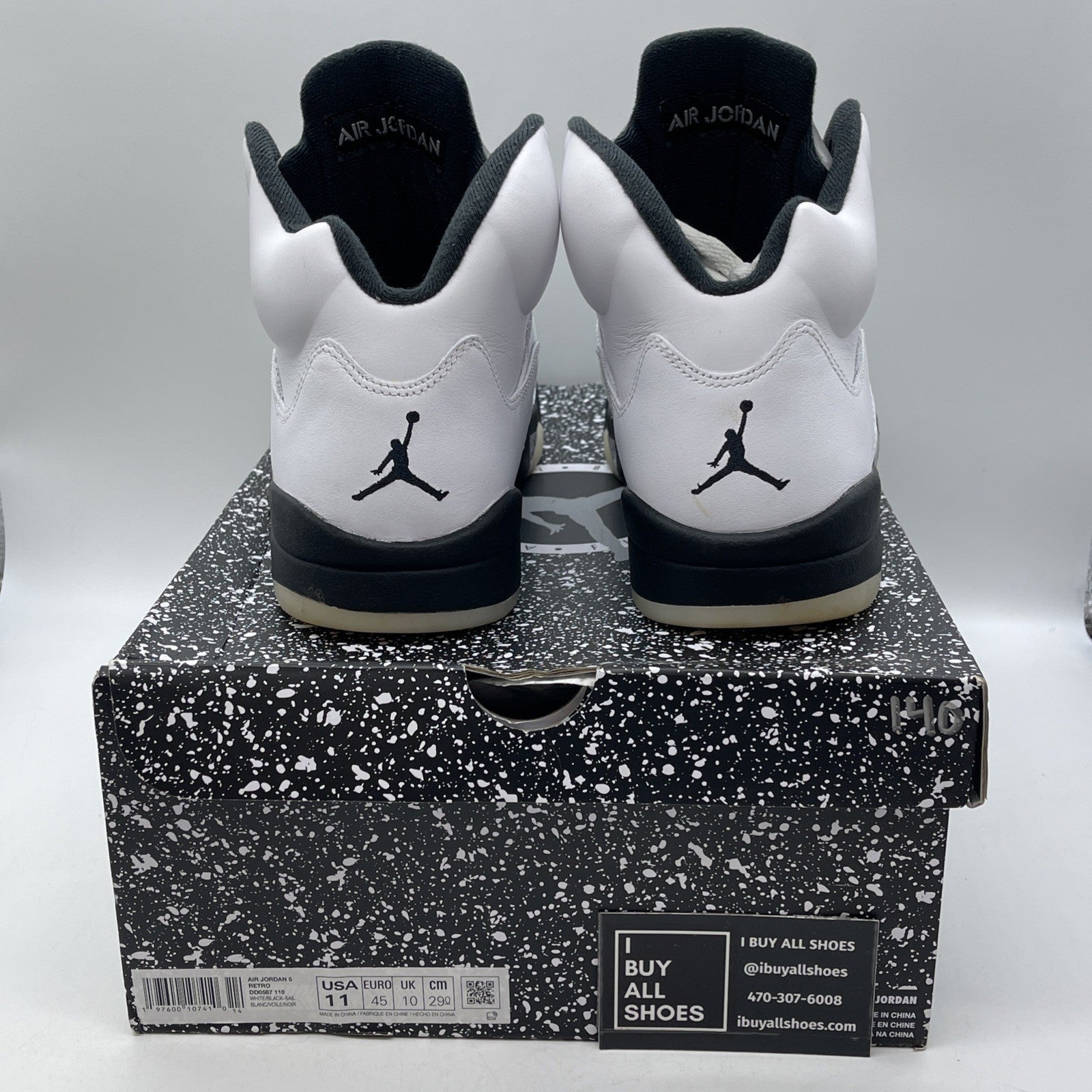 Size 11 - Air Jordan 5 Retro White Black (DD0587-110)