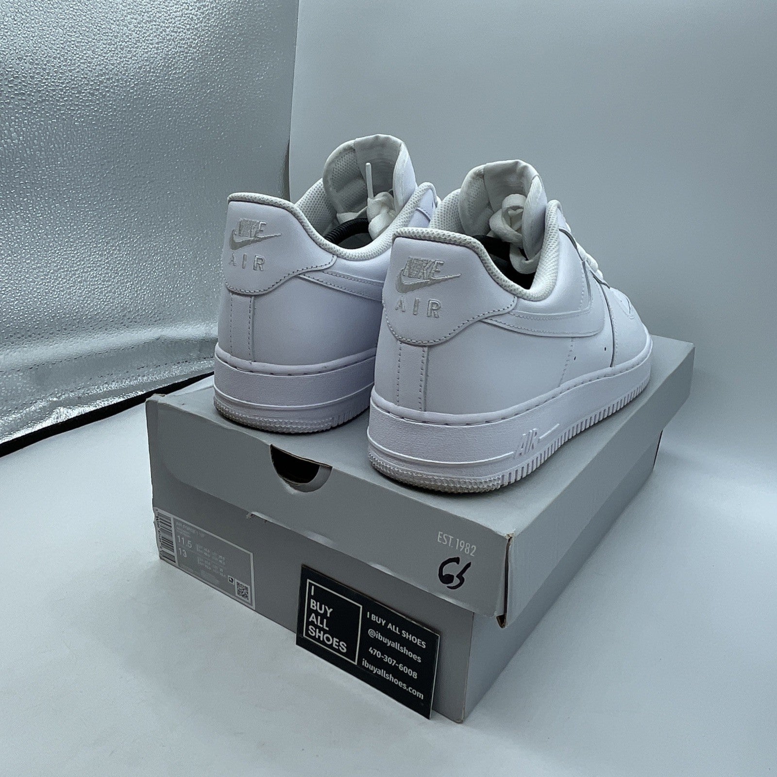 Size 11.5 - Nike Air Force 1 '07 Low Triple White (CW2288-111)