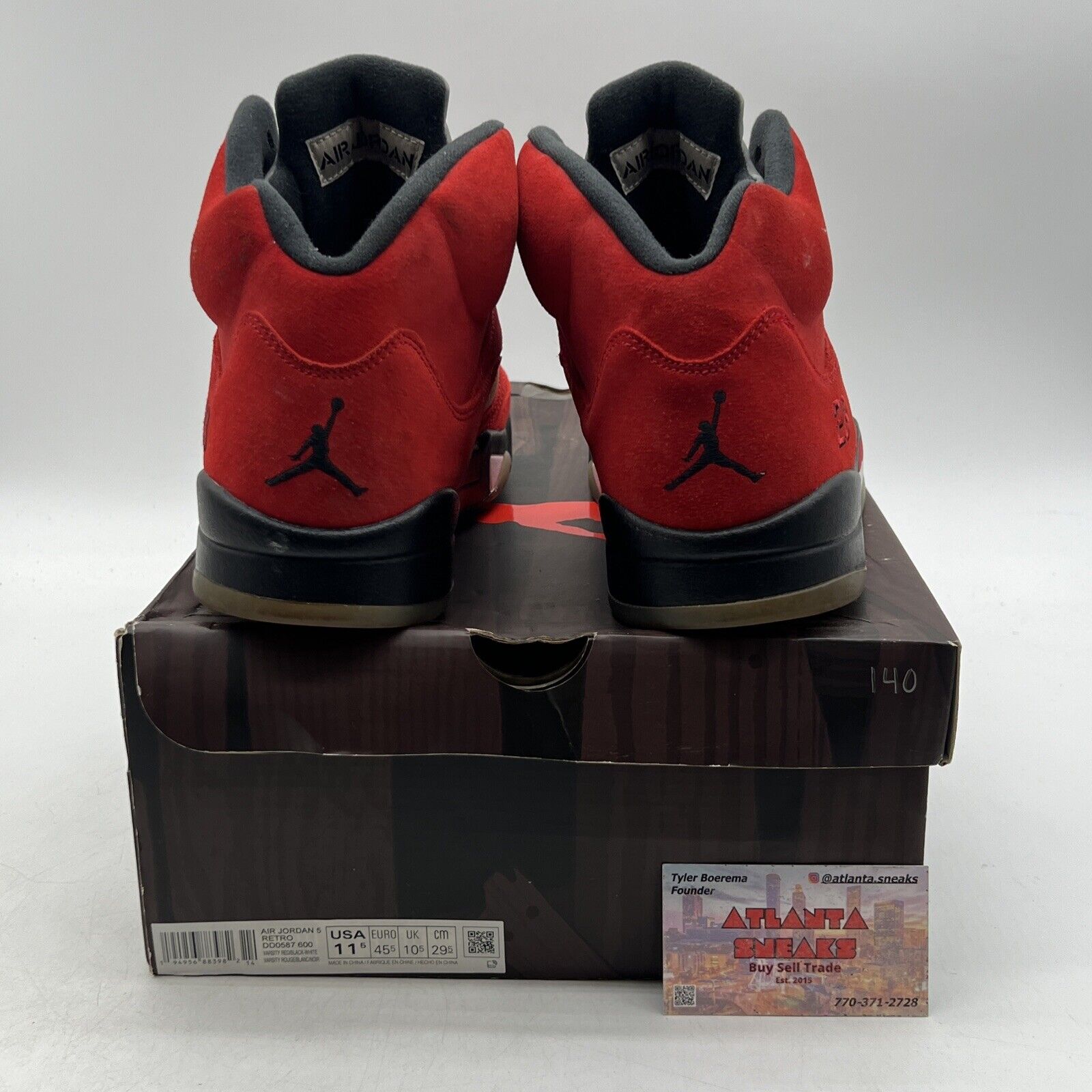 Size 11.5 - Jordan 5 Retro Mid Raging Bull Suede Grey Black (DD0587-600)