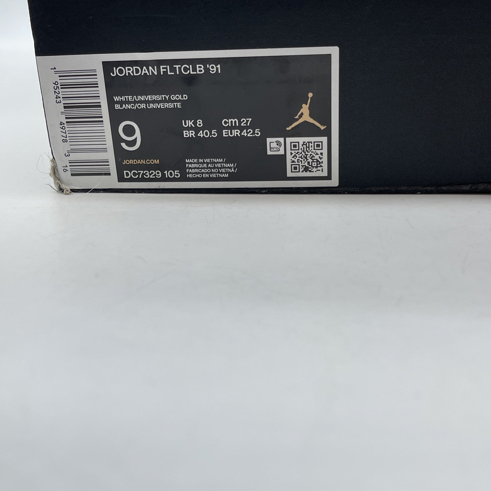Size - 9 Air Jordan Flight Club '91 'Lakers' Shoes Sneakers (DC7329-105)