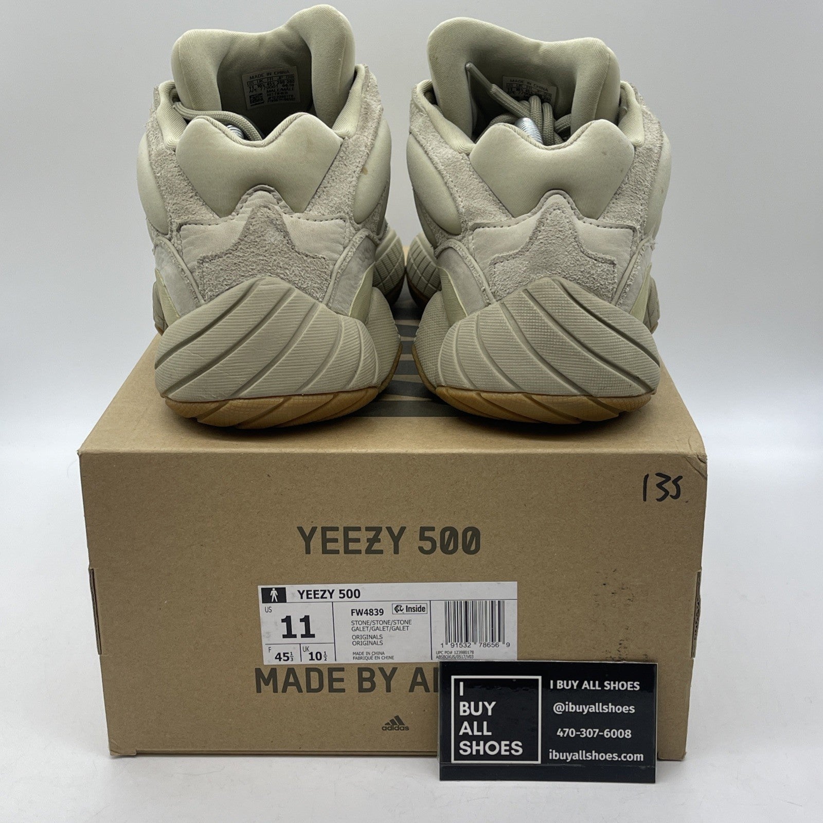 Size 11 - adidas Yeezy 500 Stone Brown Suede Leather (FW4839)