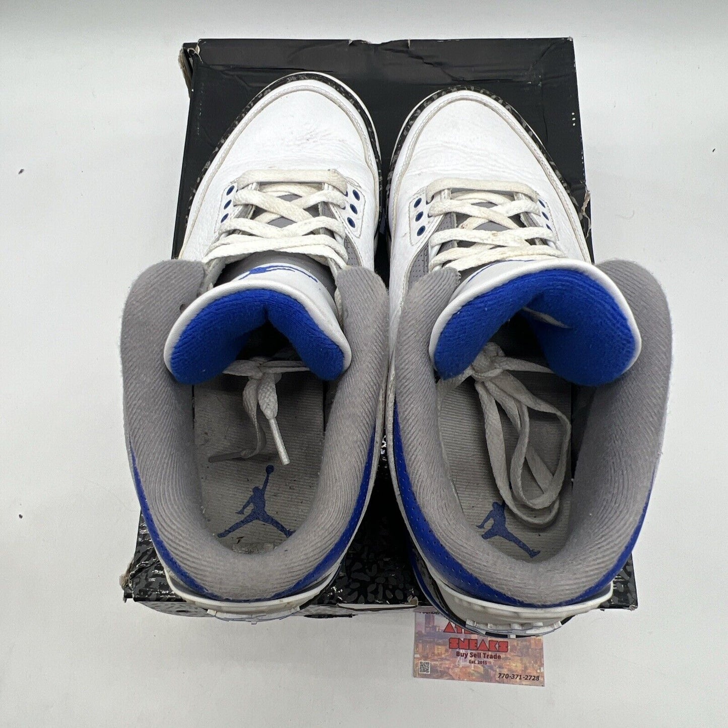 Size 11 - Jordan 3 Retro Mid Racer Blue White Black Leather Grey (CT8532-145)
