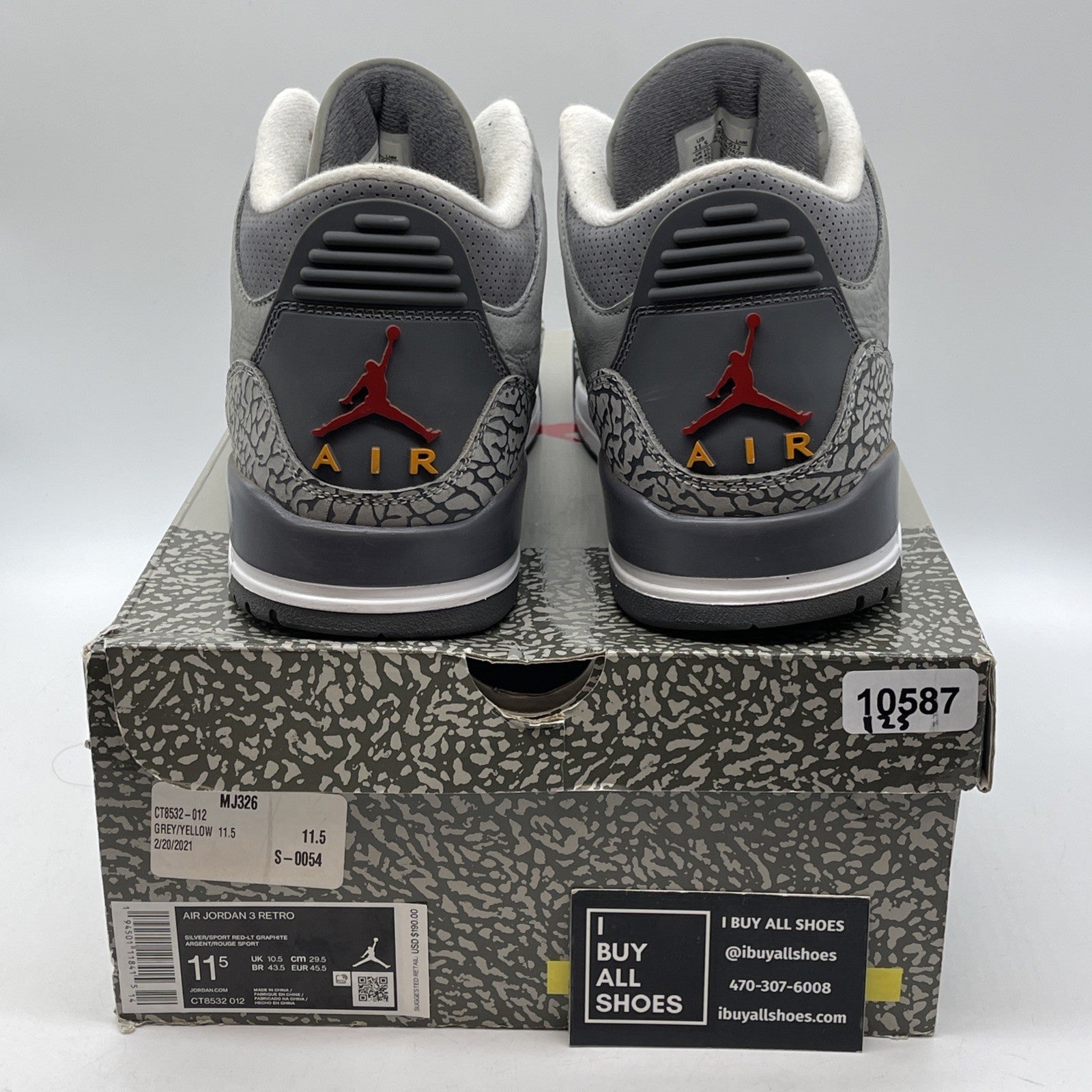 Size 11.5 - Jordan 6 Retro Mid Georgetown Grey White Suede (CT85332-012)