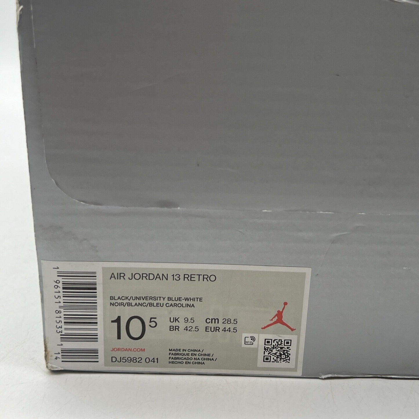Size 10.5 - Jordan 13 Retro Mid Black University Blue Leather (DJ5982-041)