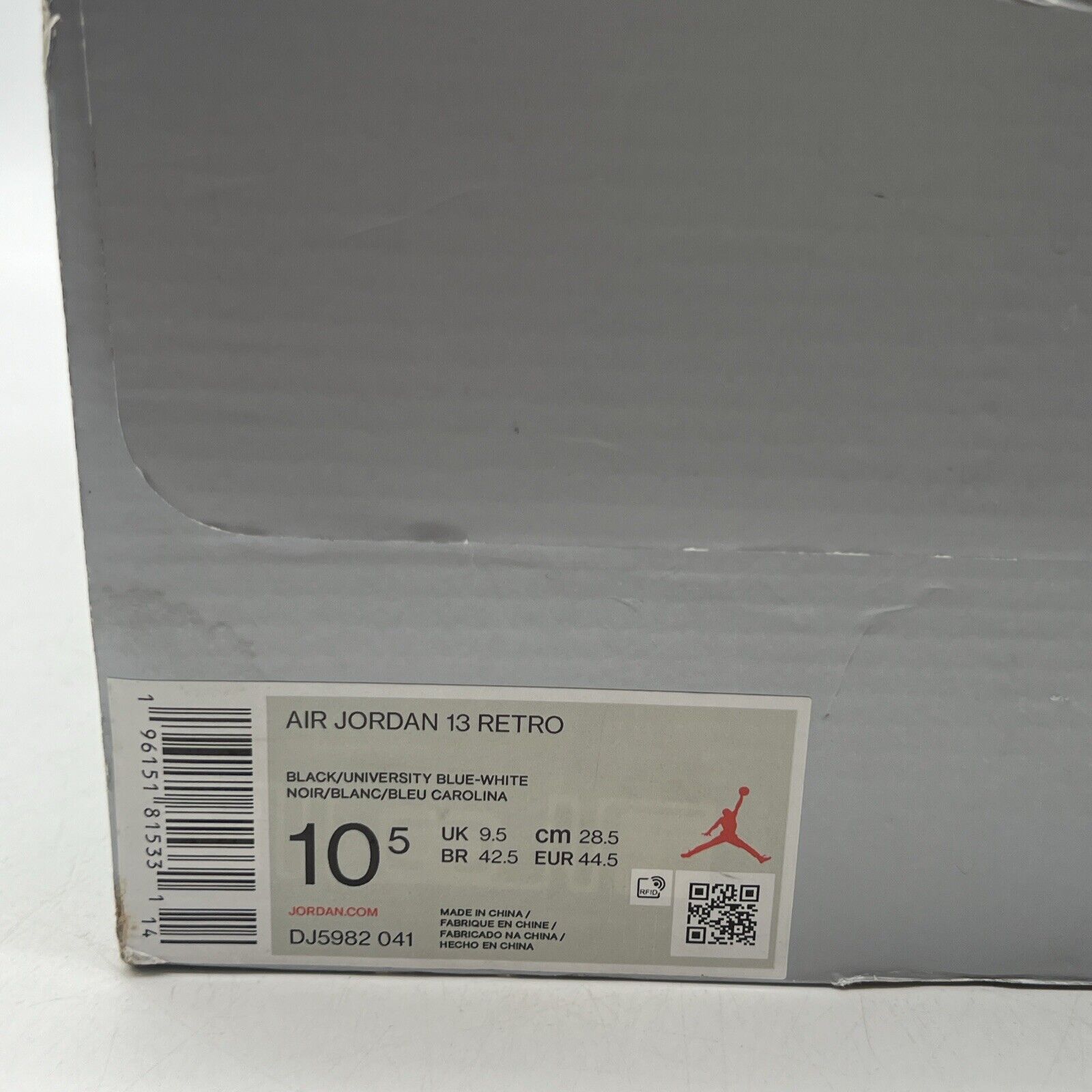 Size 10.5 - Jordan 13 Retro Mid Black University Blue Leather (DJ5982-041)