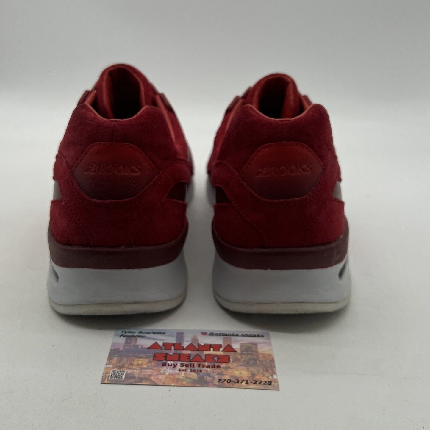 Size 13 - Bait + Brooks Regent Inferno Men Pigskin Suede & Red