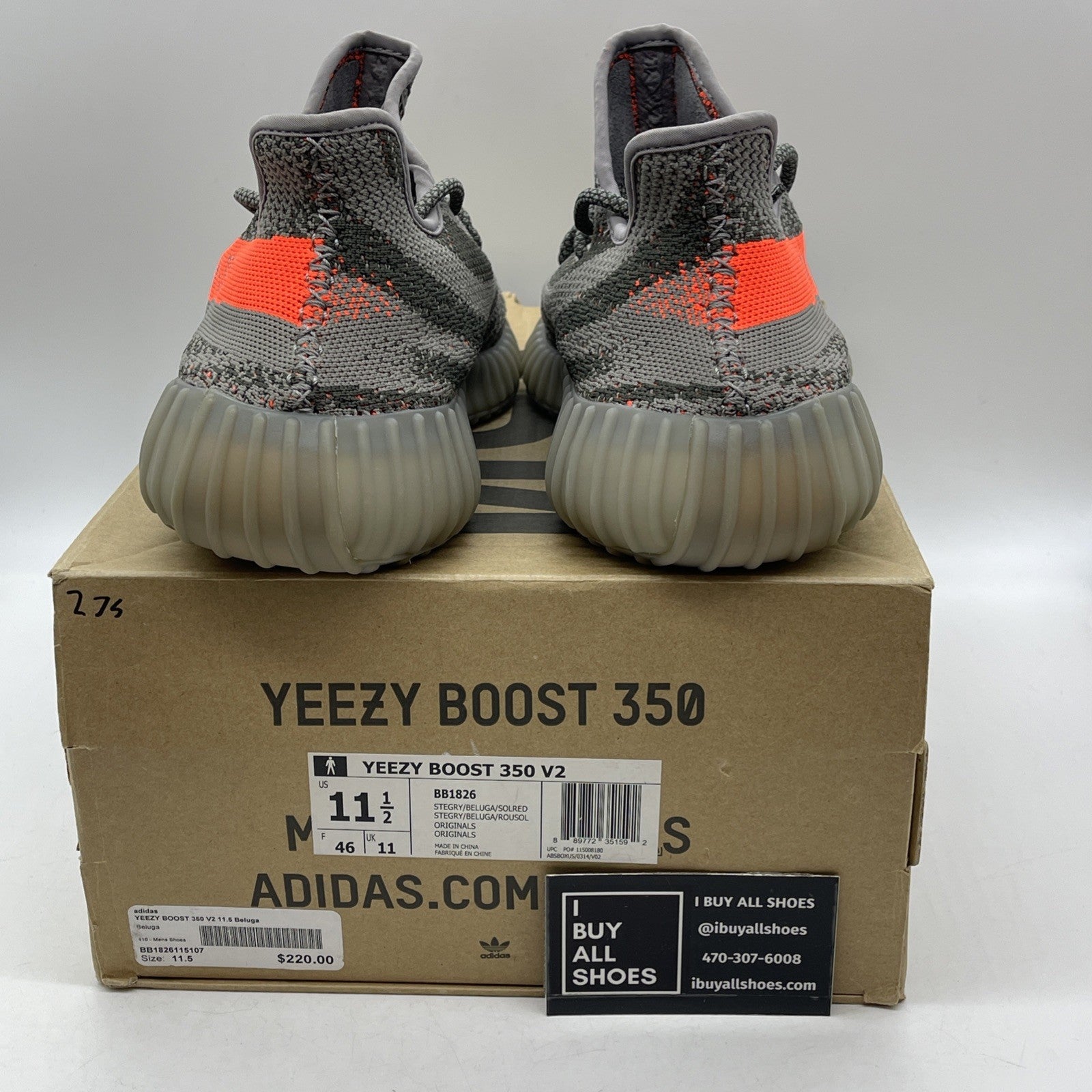 Size 11.5 - adidas Yeezy Boost 350 V2 Beluga (BB1826)