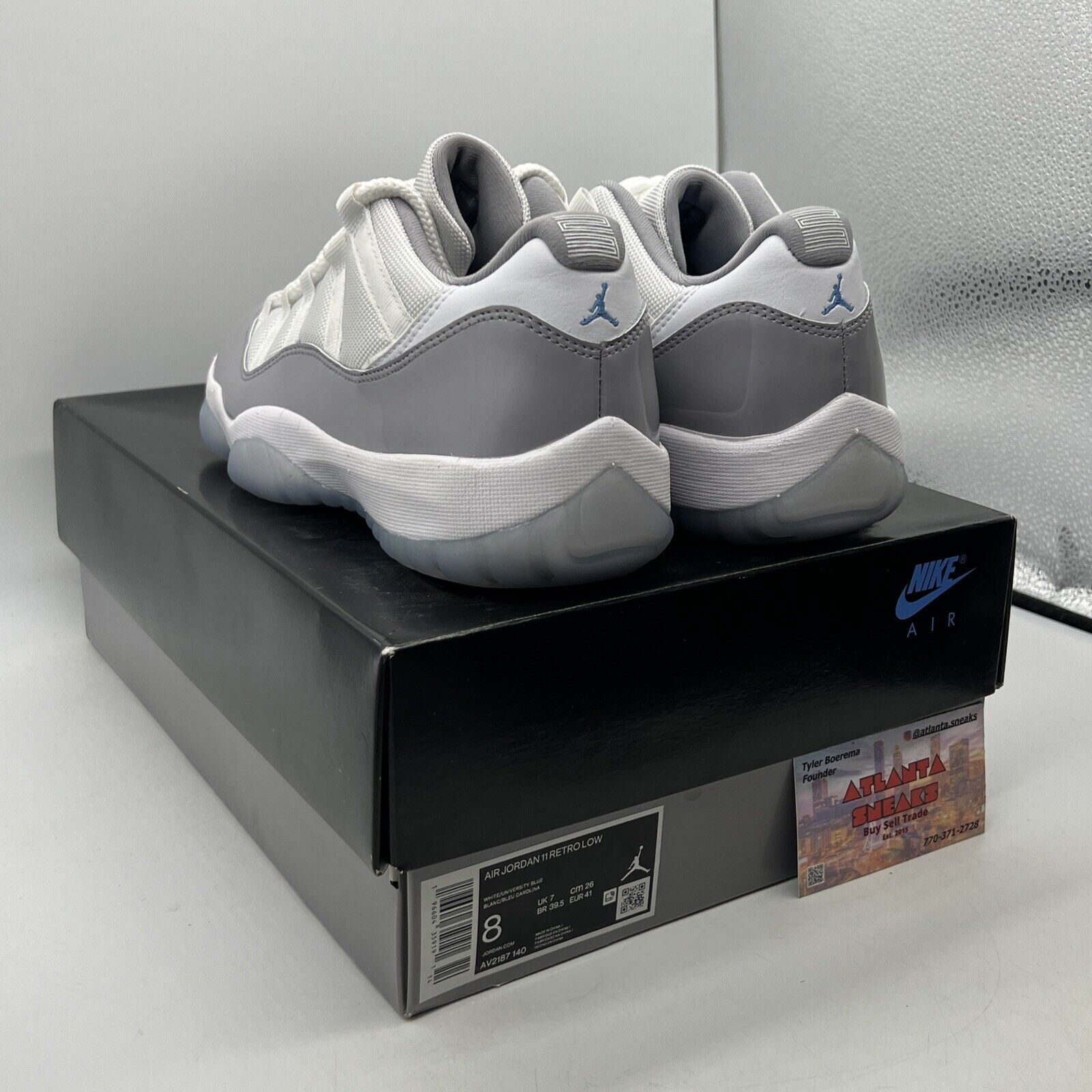 Size 8 - Air Jordan 11 Retro Low Cement Grey Leather White (AV2187-140)