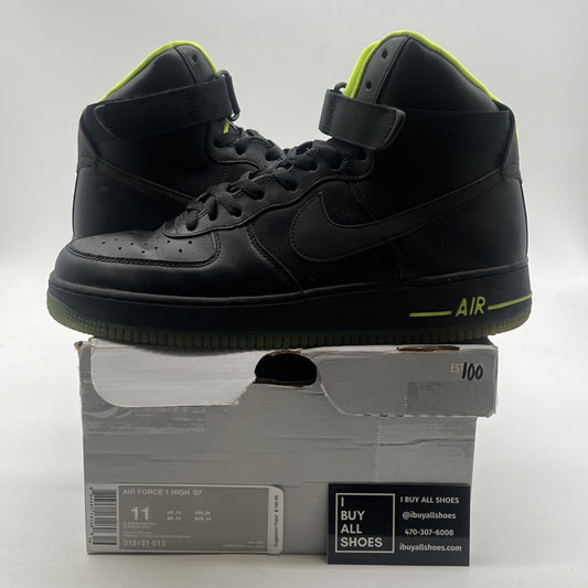 Size 11 - Nike Air Force 1 High Black Volt (315121-013)