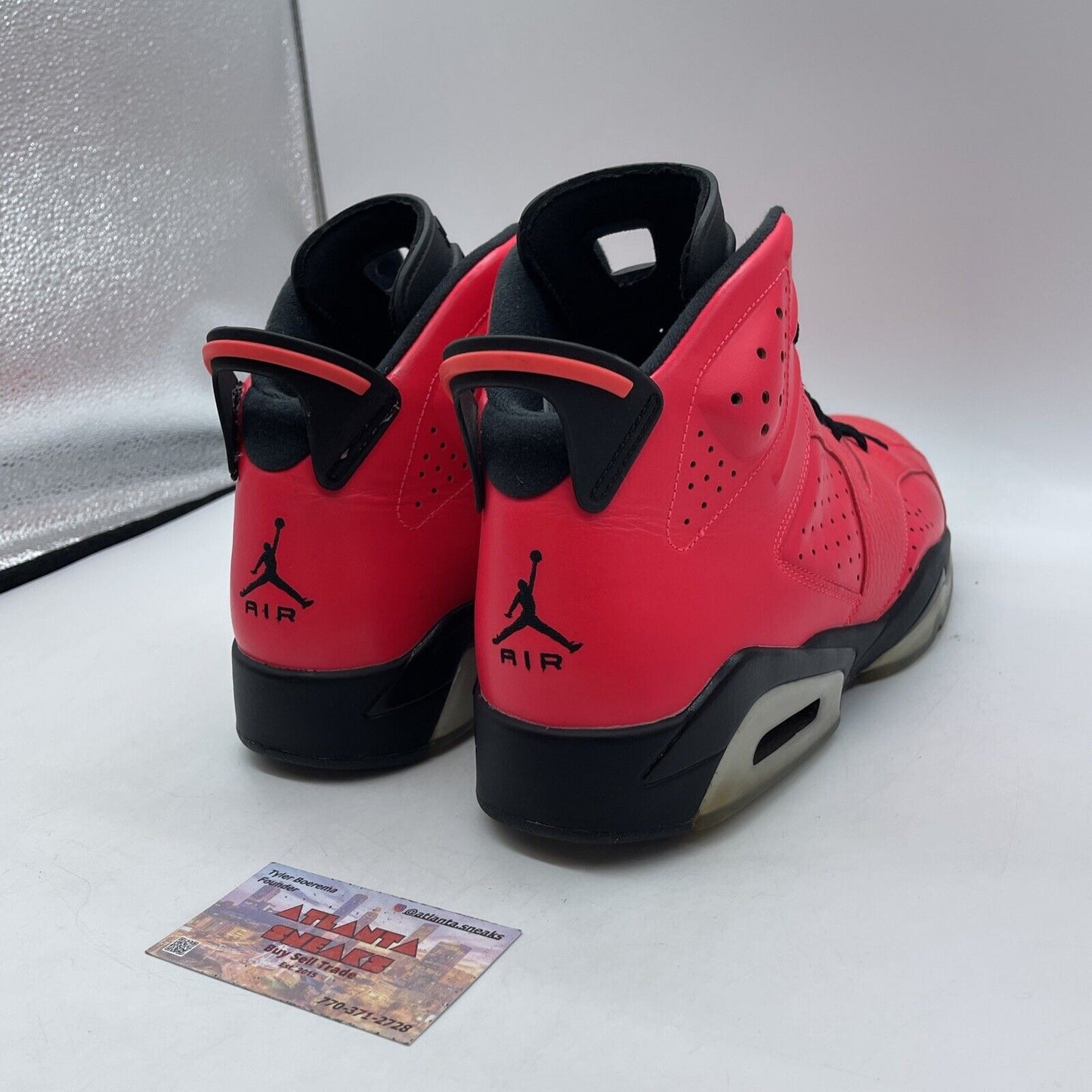 Size 12 - Air Jordan 6 Retro Infrared 23 Pink Black Leather (384664-623)