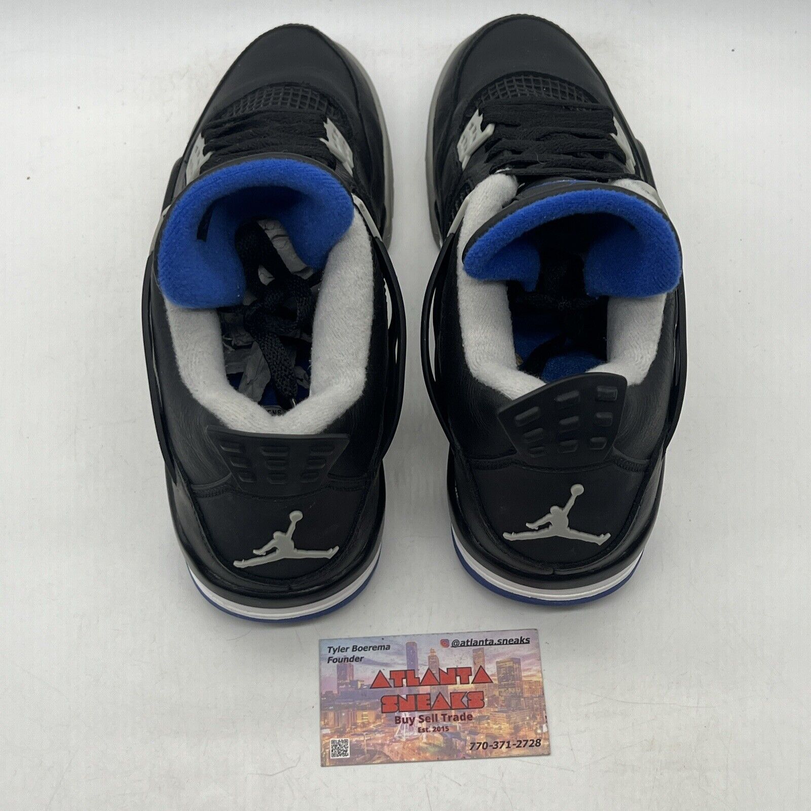 Size 10 - Jordan 4 Retro Motorsports Alternate 2017 Black Grey White 308497-006