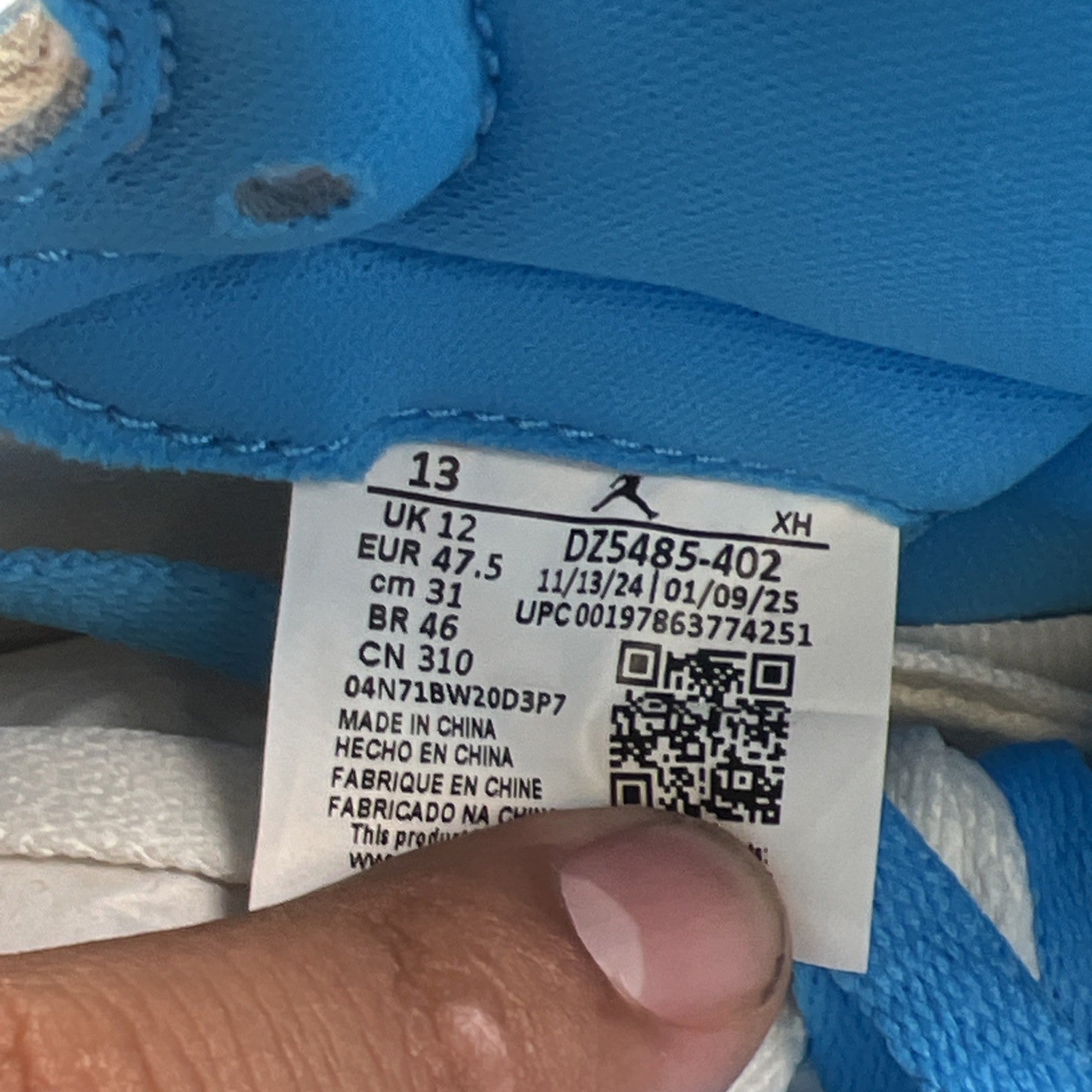 Size 13 - Air Jordan 1 Retro OG High UNC Reimagined (DZ5485-402)