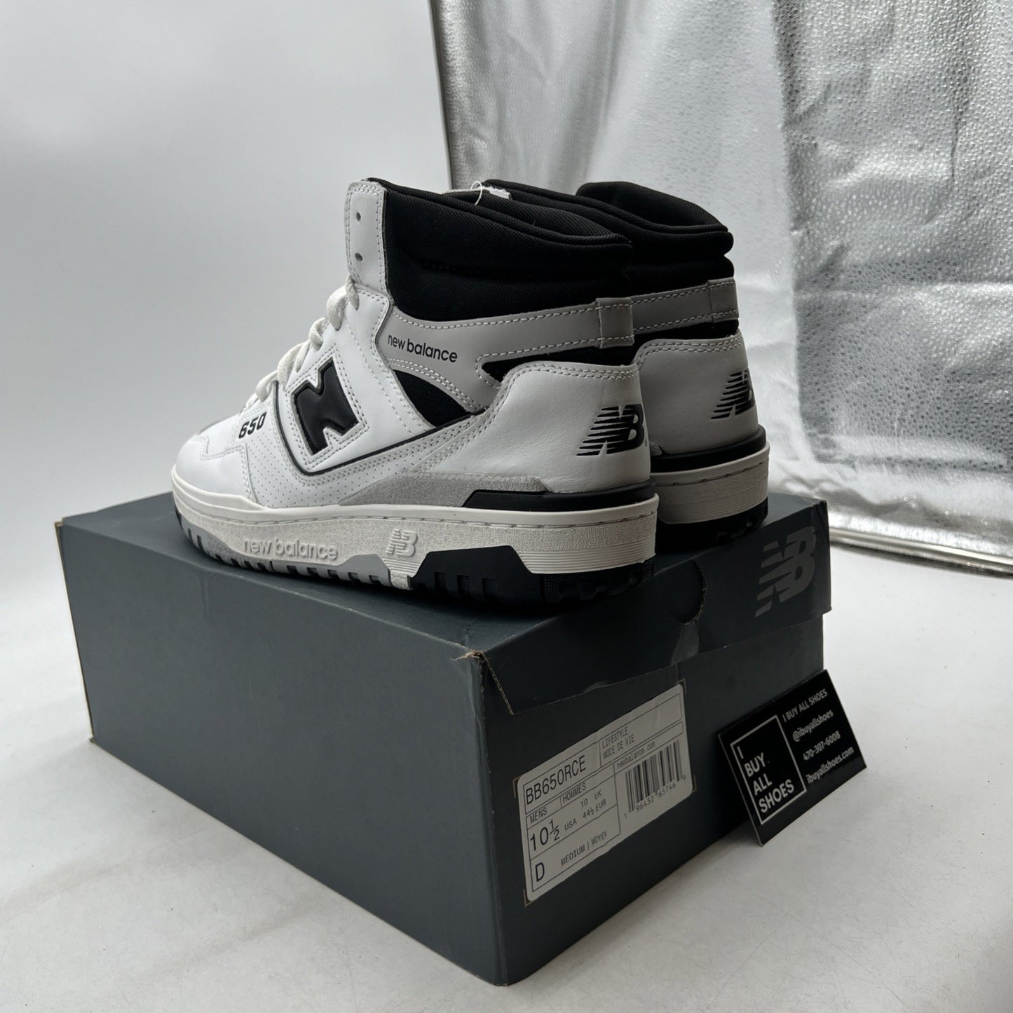 Size 10.5 - New Balance 650R White Black (BB650RCE)