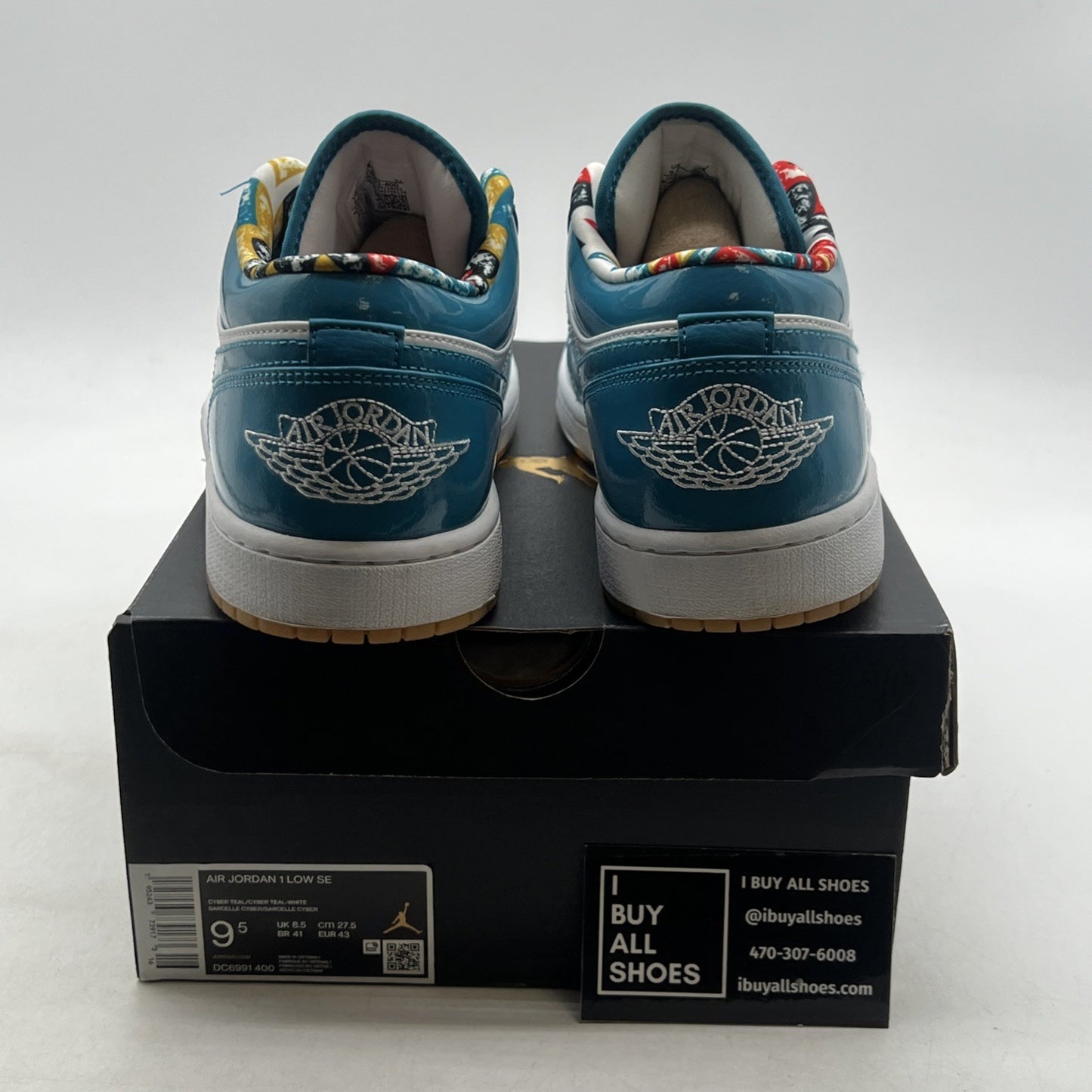 Size 9.5 - Nike Air Jordan 1 Low SE ‘Barcelona Cyber Teal’ (DC6991-400)