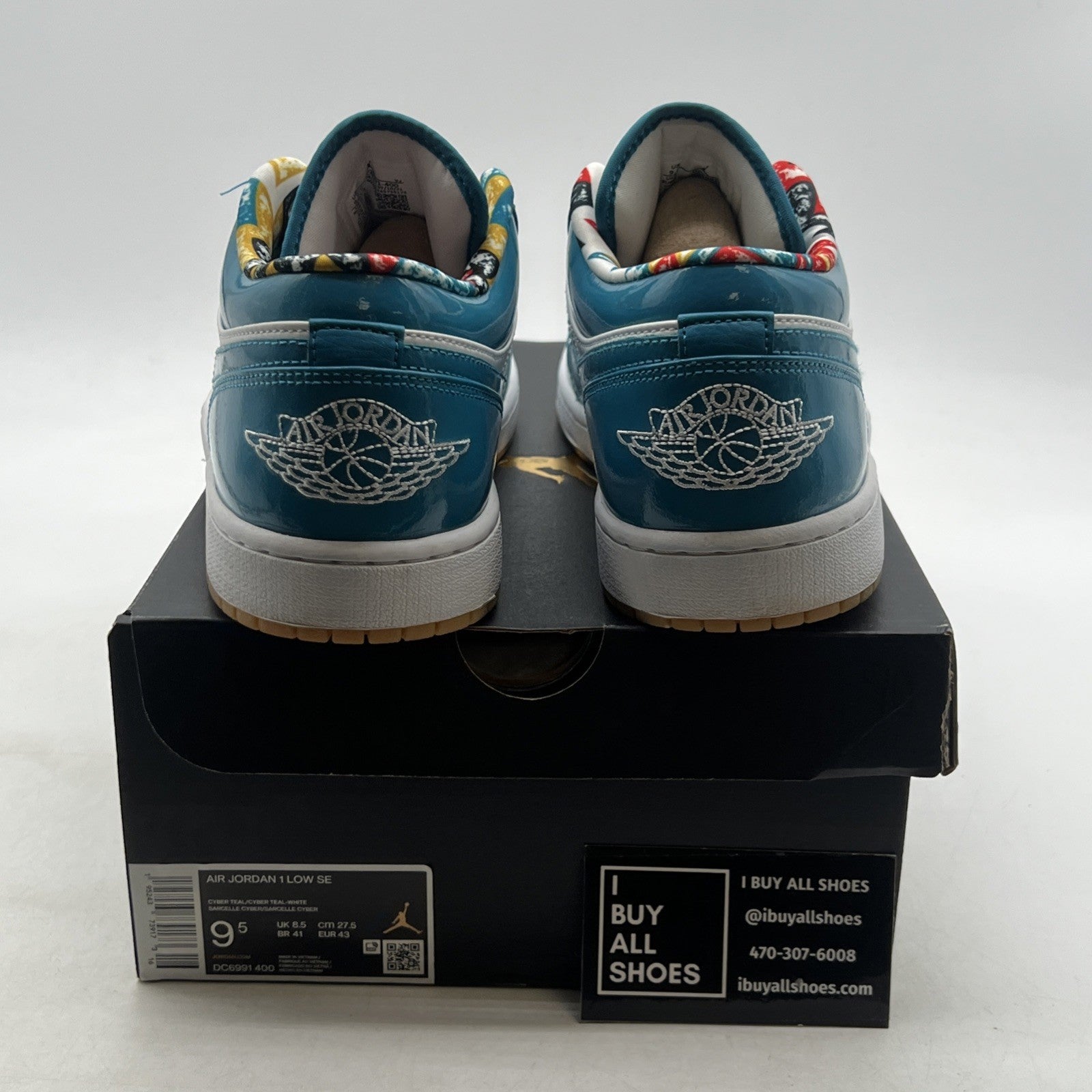 Size 9.5 - Nike Air Jordan 1 Low SE ‘Barcelona Cyber Teal’ (DC6991-400)